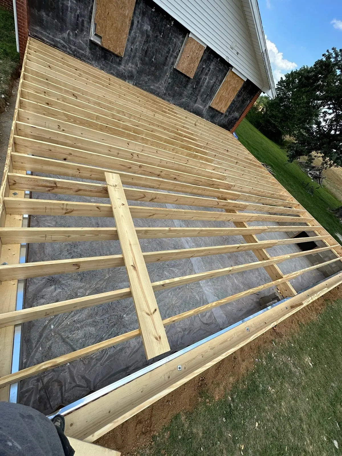 Storm-Damaged Brick Ranch Rebuilt with New Addition — Progress photo 30