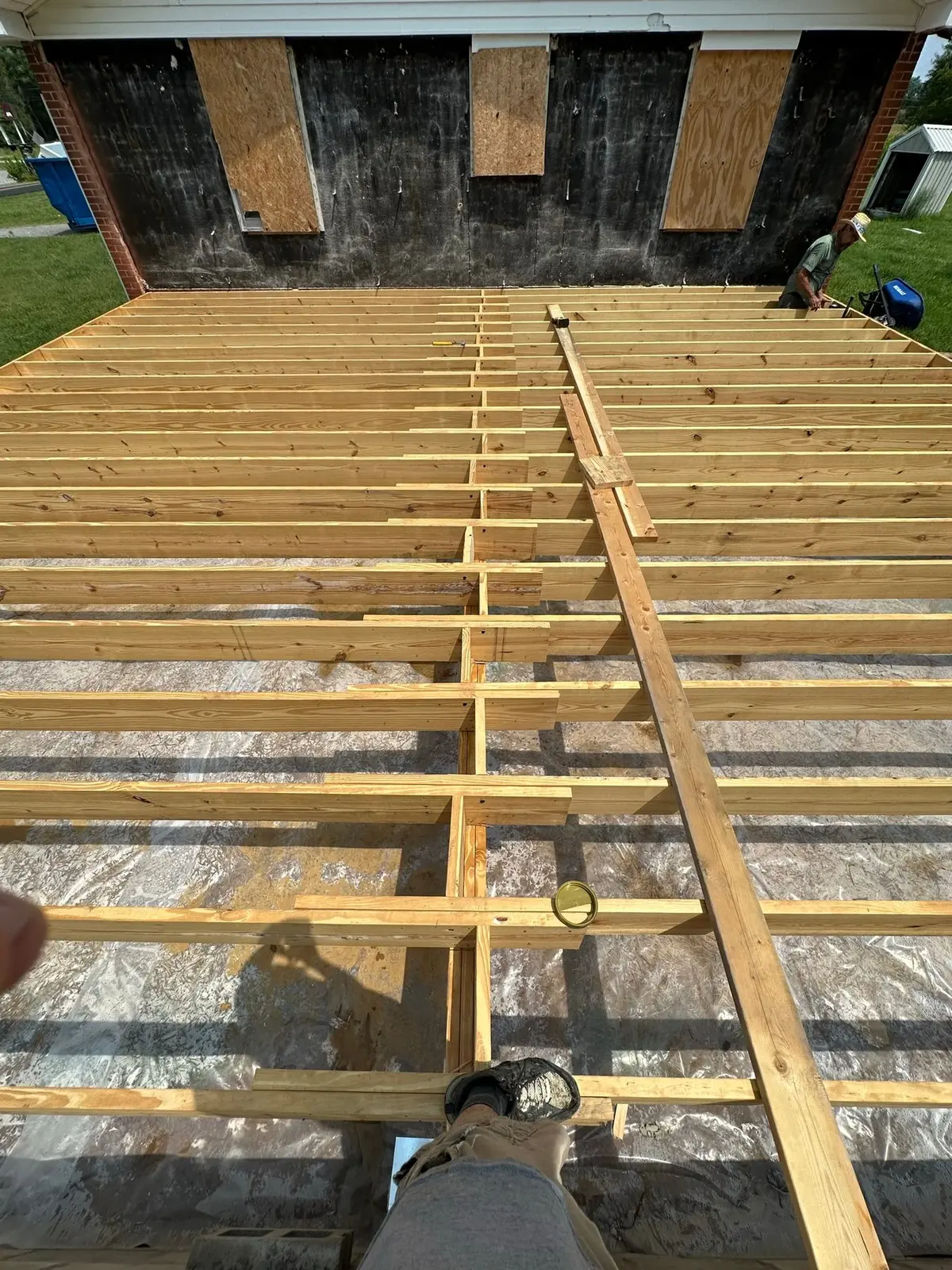 Storm-Damaged Brick Ranch Rebuilt with New Addition — Progress photo 31