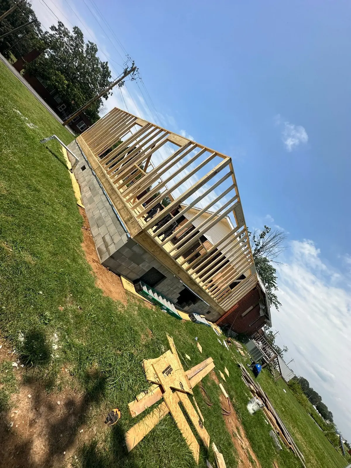 Storm-Damaged Brick Ranch Rebuilt with New Addition — Progress photo 36