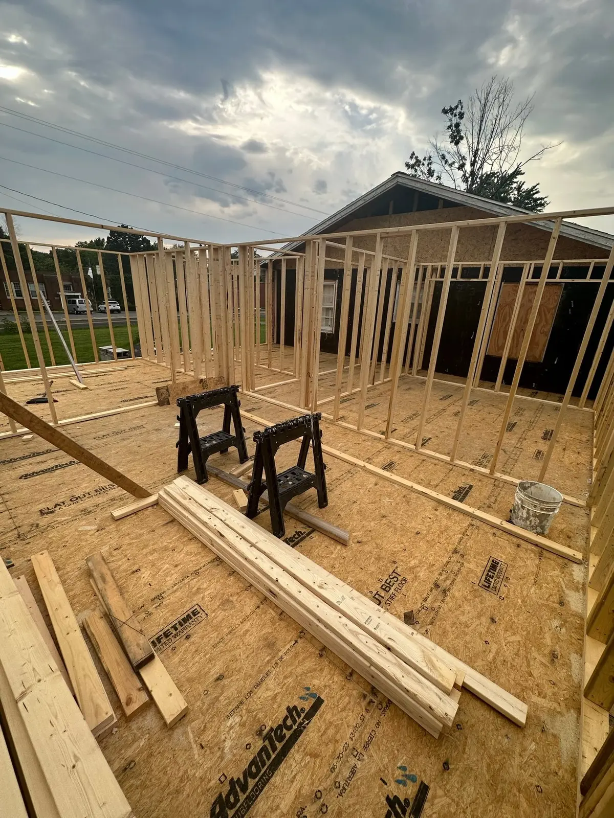 Storm-Damaged Brick Ranch Rebuilt with New Addition — Progress photo 37