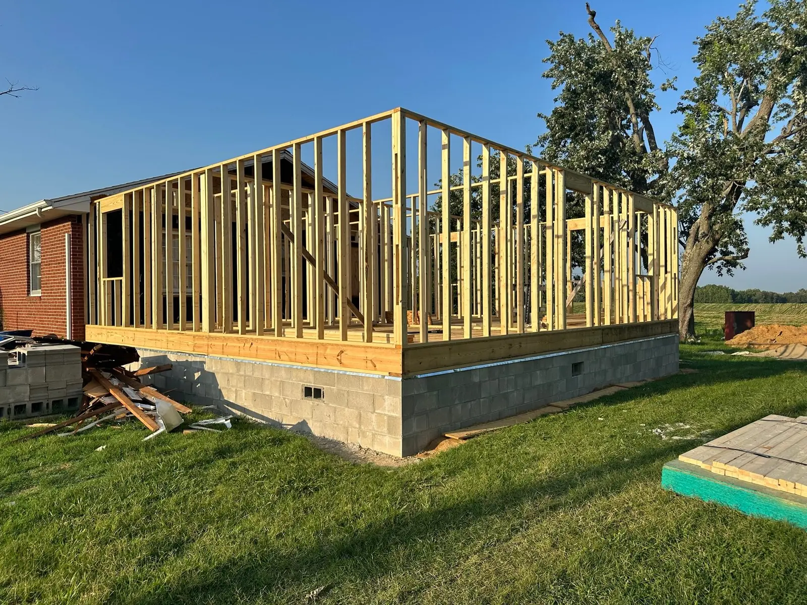 Storm-Damaged Brick Ranch Rebuilt with New Addition — Progress photo 41