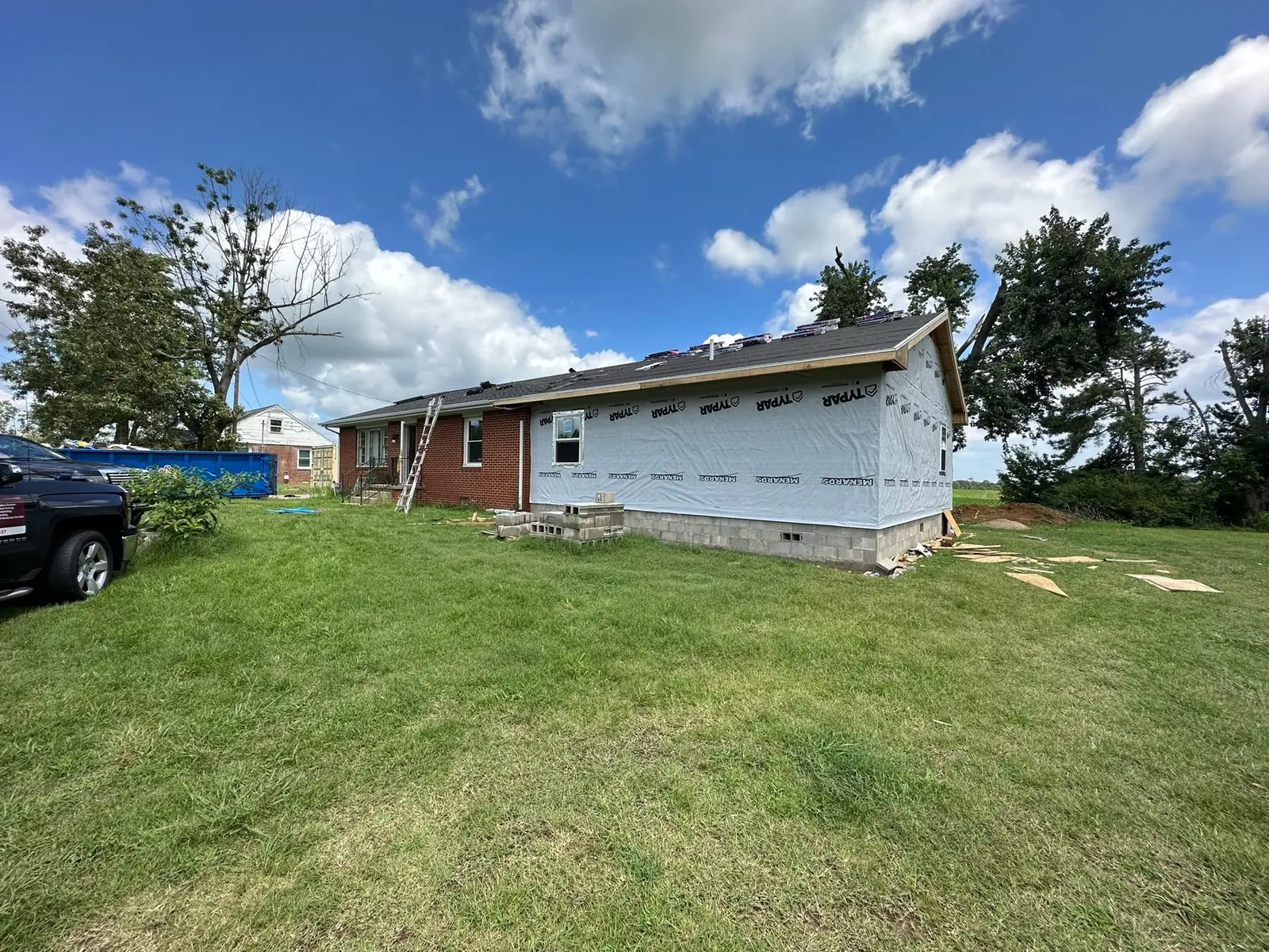 Storm-Damaged Brick Ranch Rebuilt with New Addition — Progress photo 56