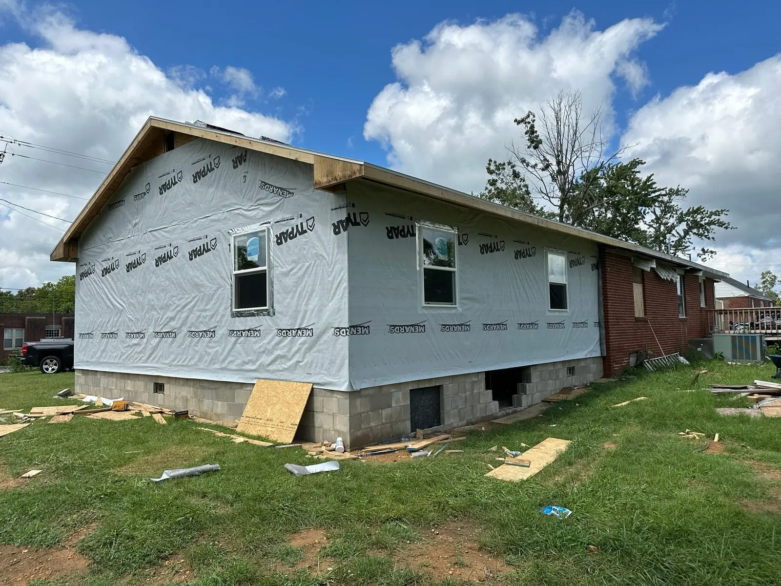 Storm-Damaged Brick Ranch Rebuilt with New Addition — Progress photo 59