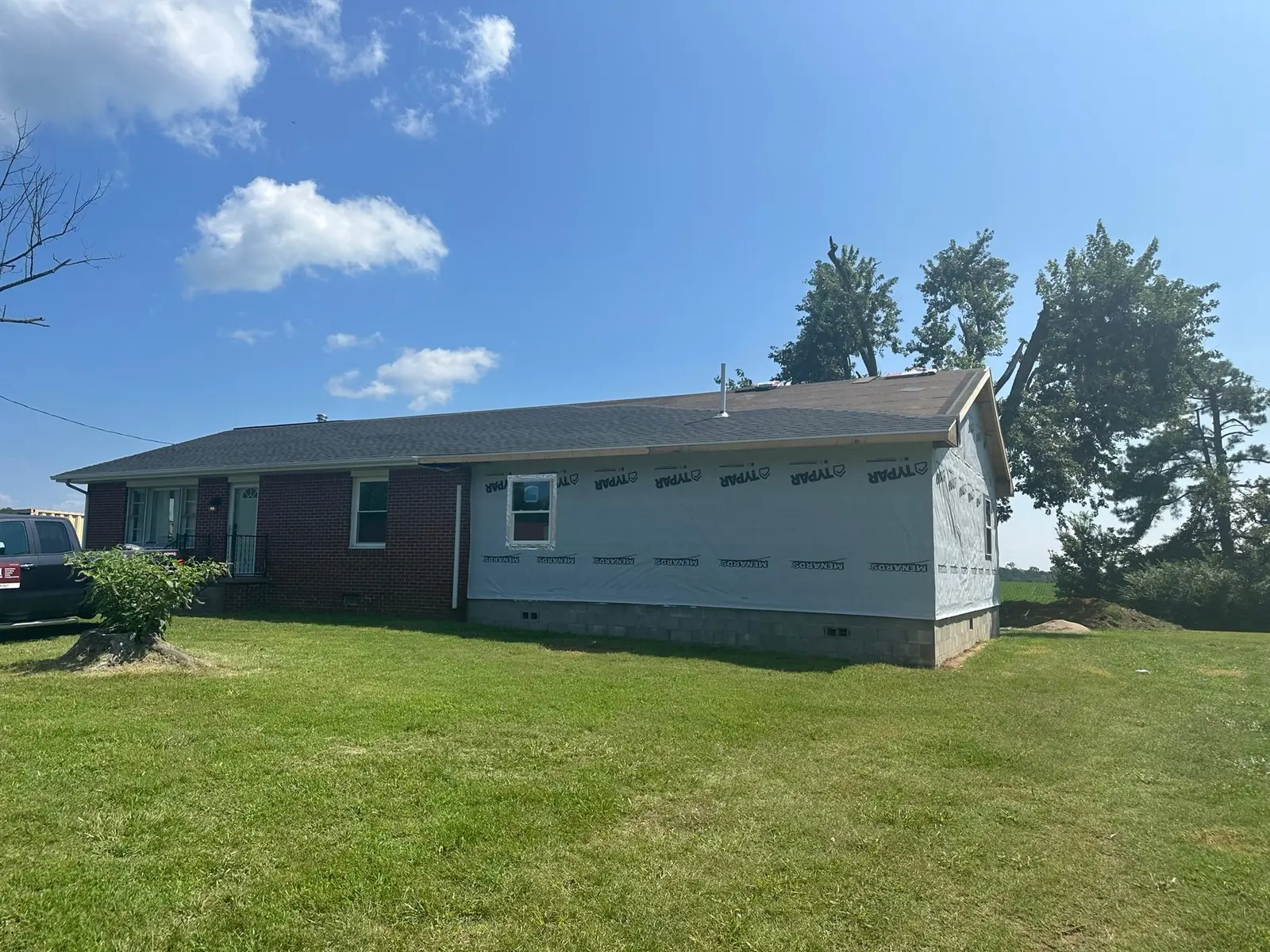 Storm-Damaged Brick Ranch Rebuilt with New Addition — Progress photo 60