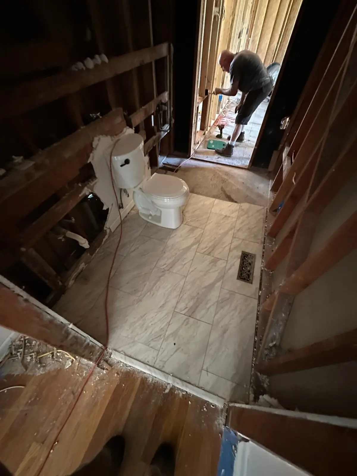 Storm-Damaged Brick Ranch Rebuilt with New Addition — Progress photo 62