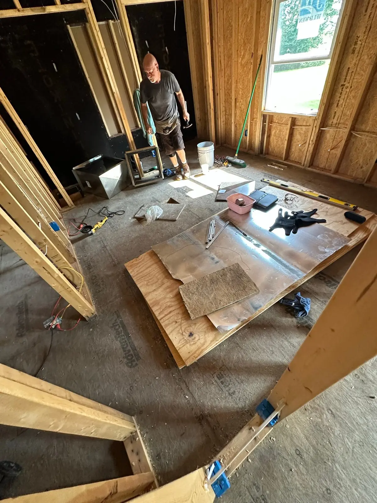 Storm-Damaged Brick Ranch Rebuilt with New Addition — Progress photo 65