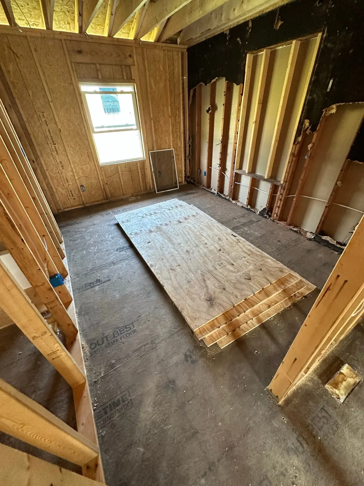 Storm-Damaged Brick Ranch Rebuilt with New Addition — Progress photo 67