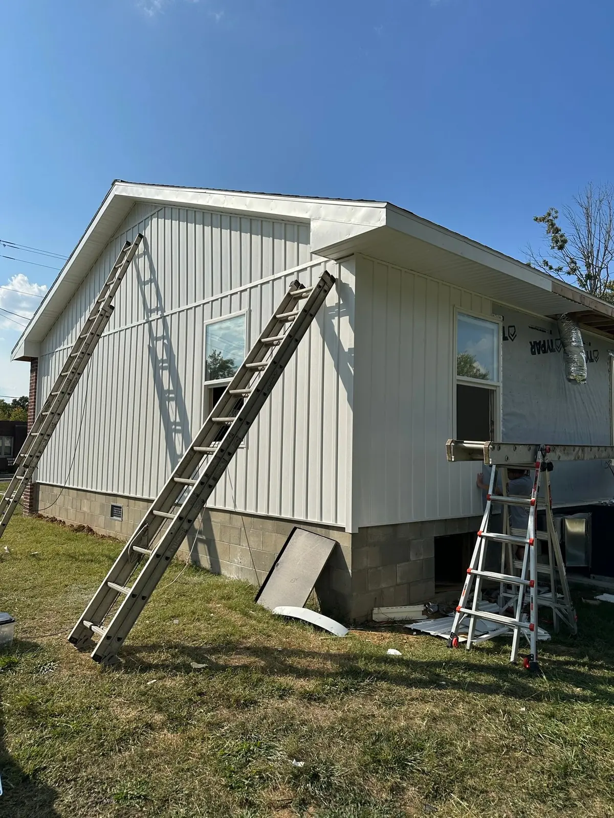 Storm-Damaged Brick Ranch Rebuilt with New Addition — Progress photo 97