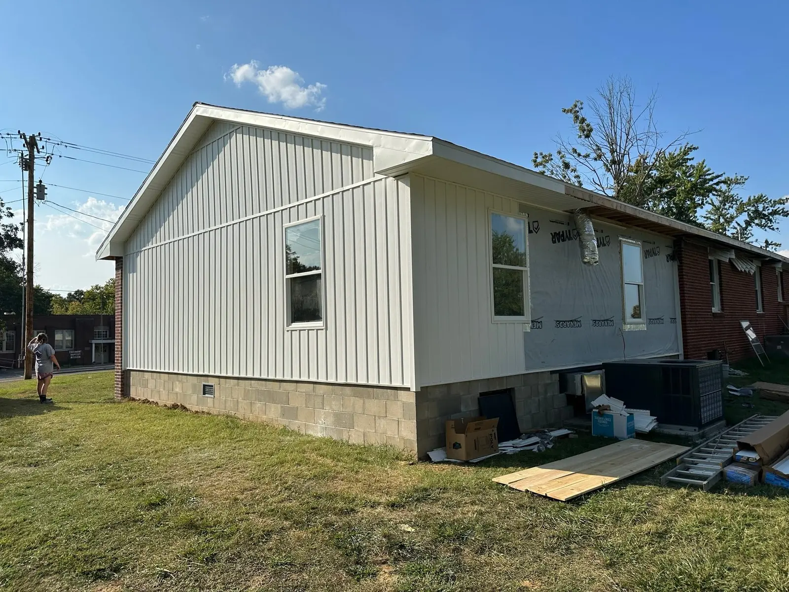Storm-Damaged Brick Ranch Rebuilt with New Addition — Progress photo 98