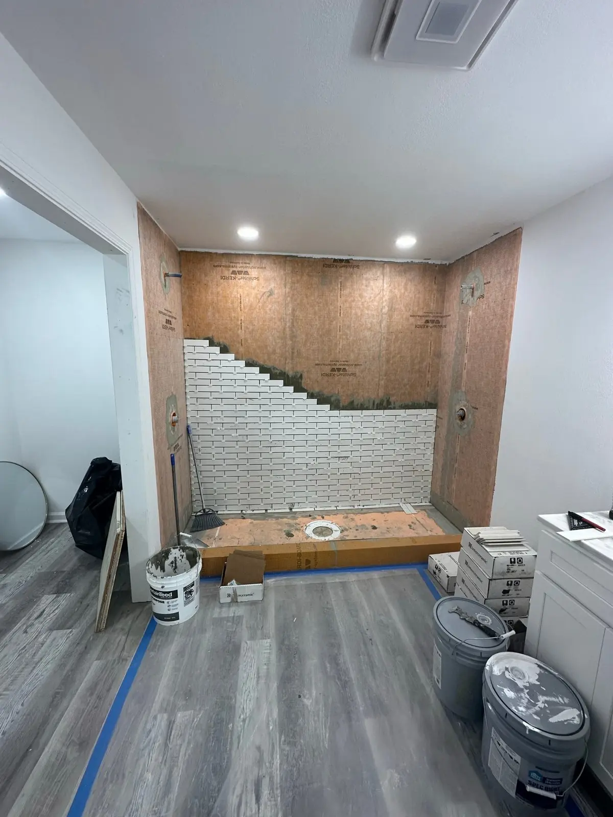 Storm-Damaged Brick Ranch Rebuilt with New Addition — Progress photo 100