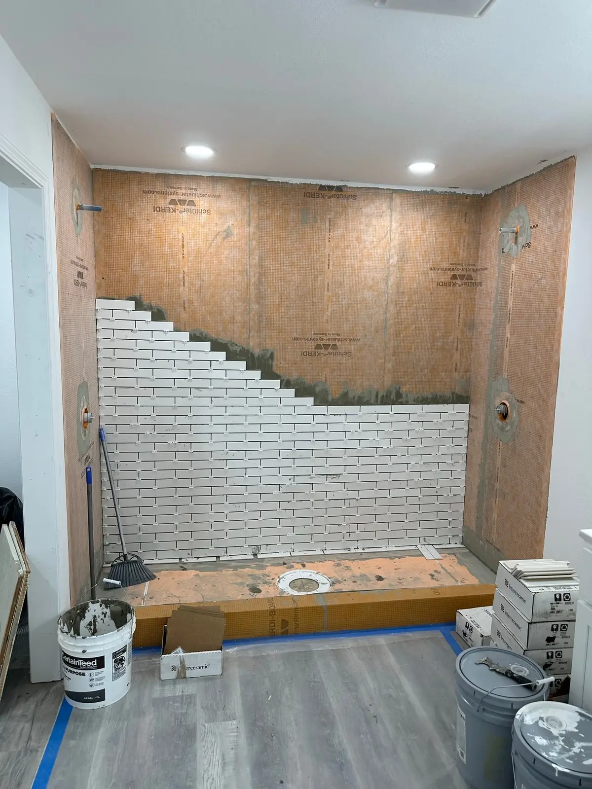 Storm-Damaged Brick Ranch Rebuilt with New Addition — Progress photo 101