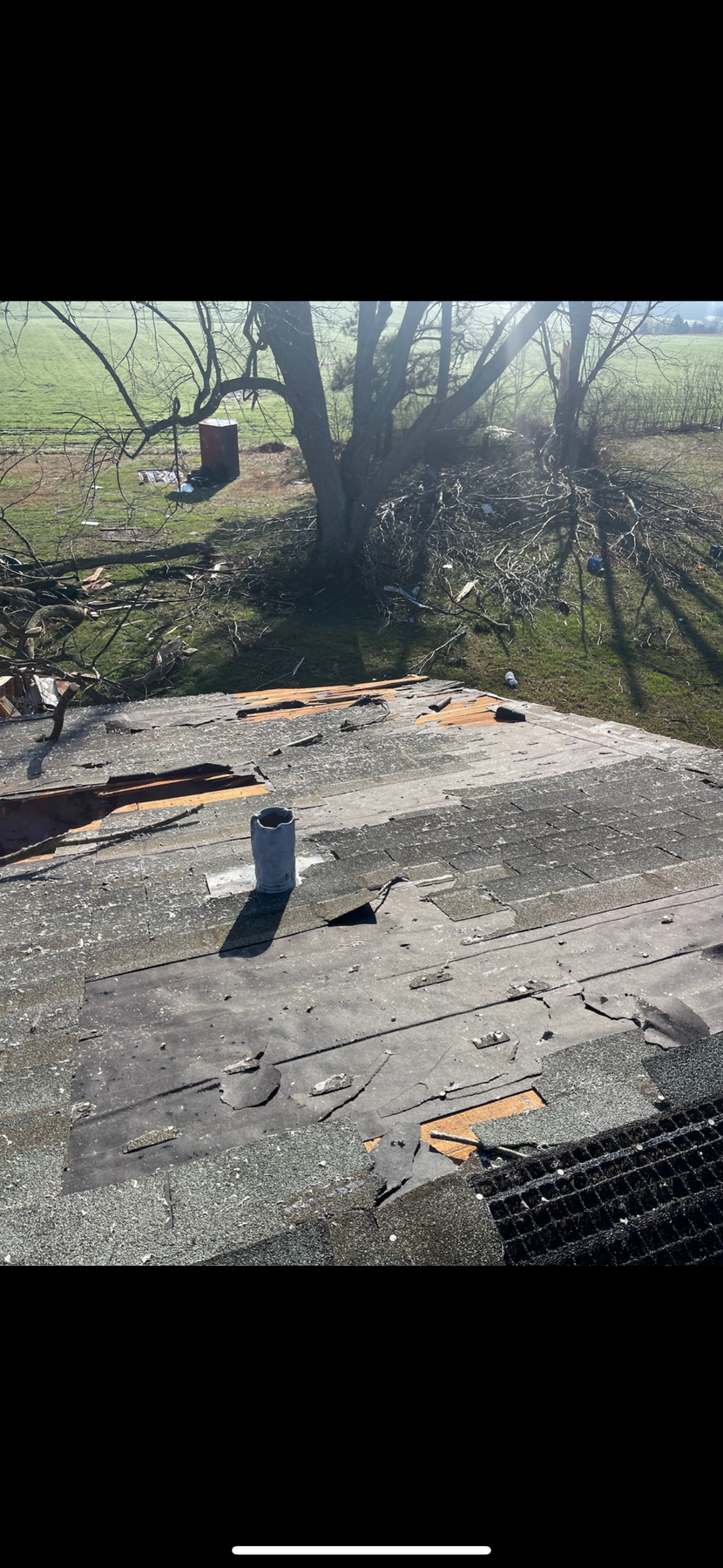 Before · Original storm damage · original photo 1866