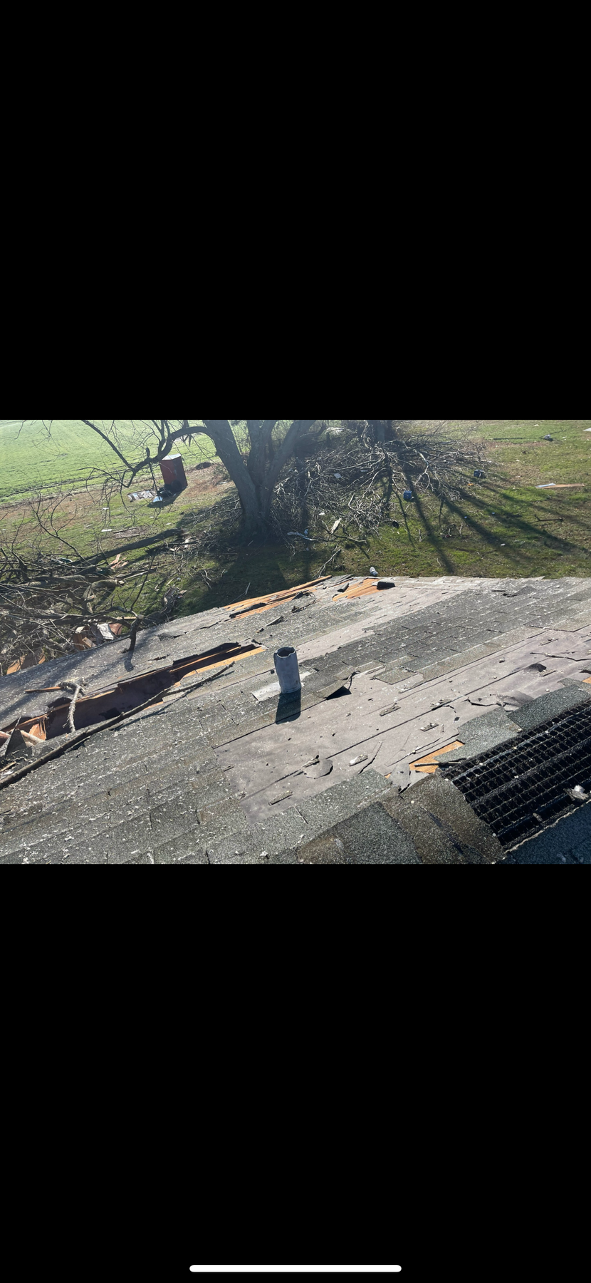 Before · Original storm damage · original photo 1868