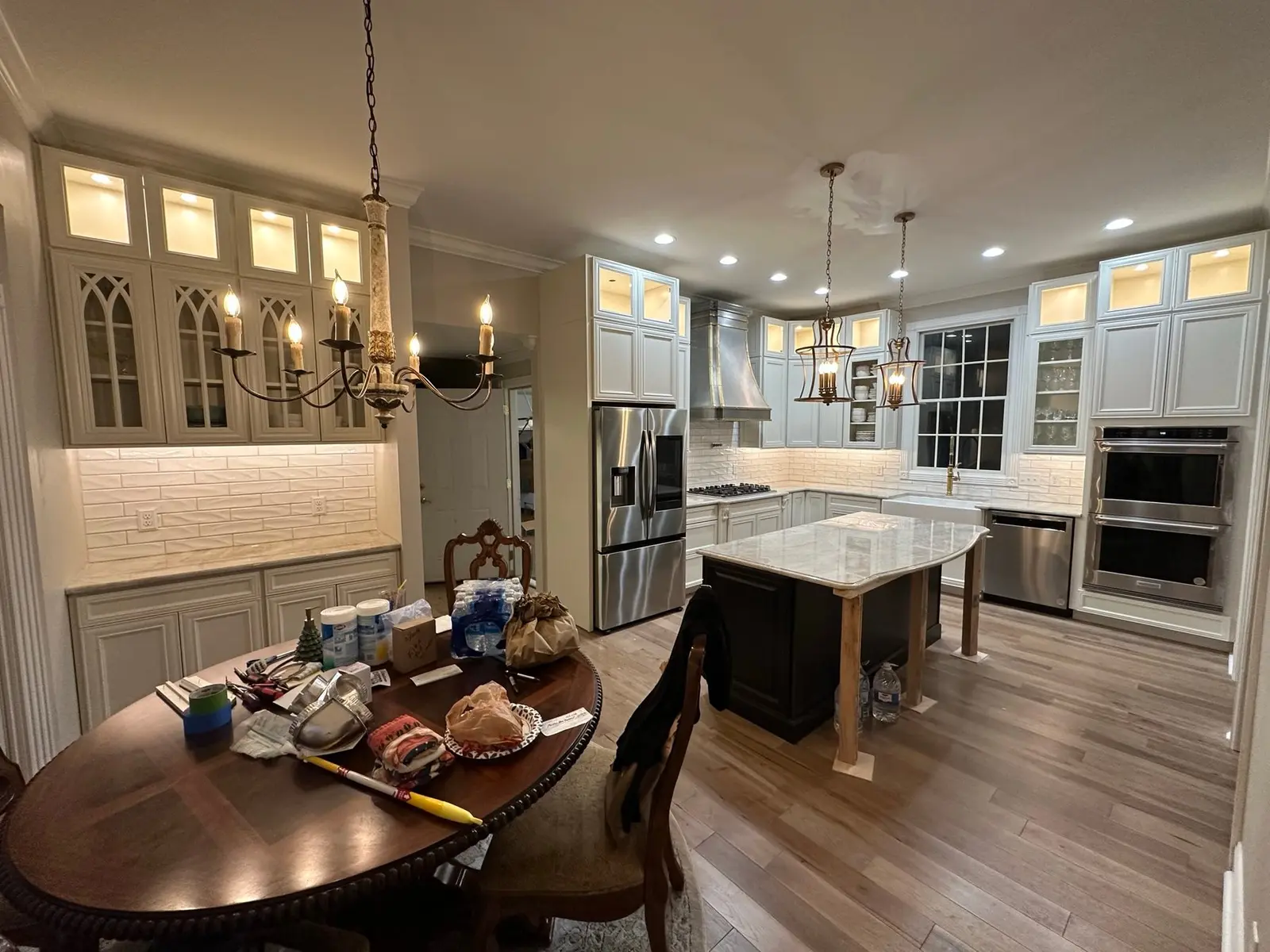 Kitchen Remodel with White Tile & Range Hood — finished photo 2