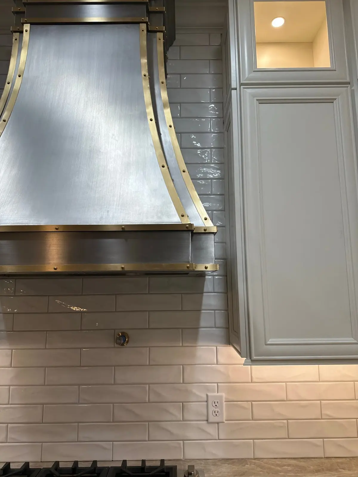Kitchen Remodel with White Tile & Range Hood — finished photo 5