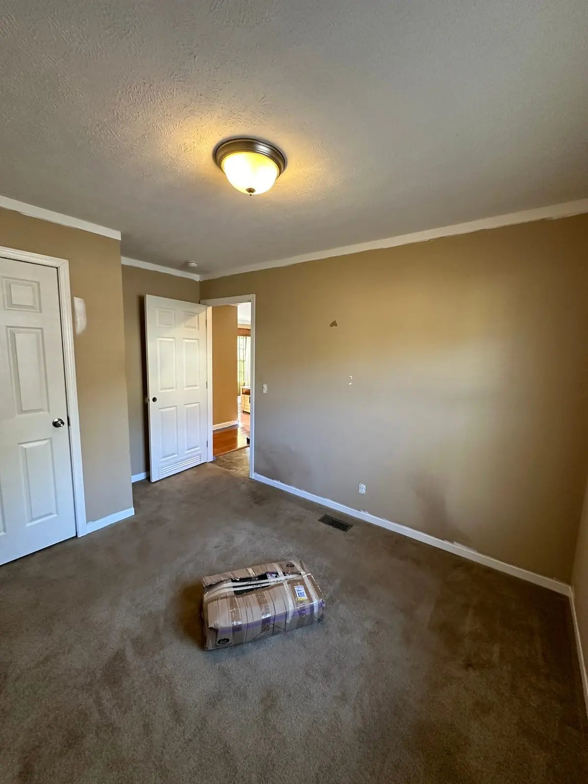 Bedrooms Carpet Replaced with Wood-Look Floor — Before photo 4