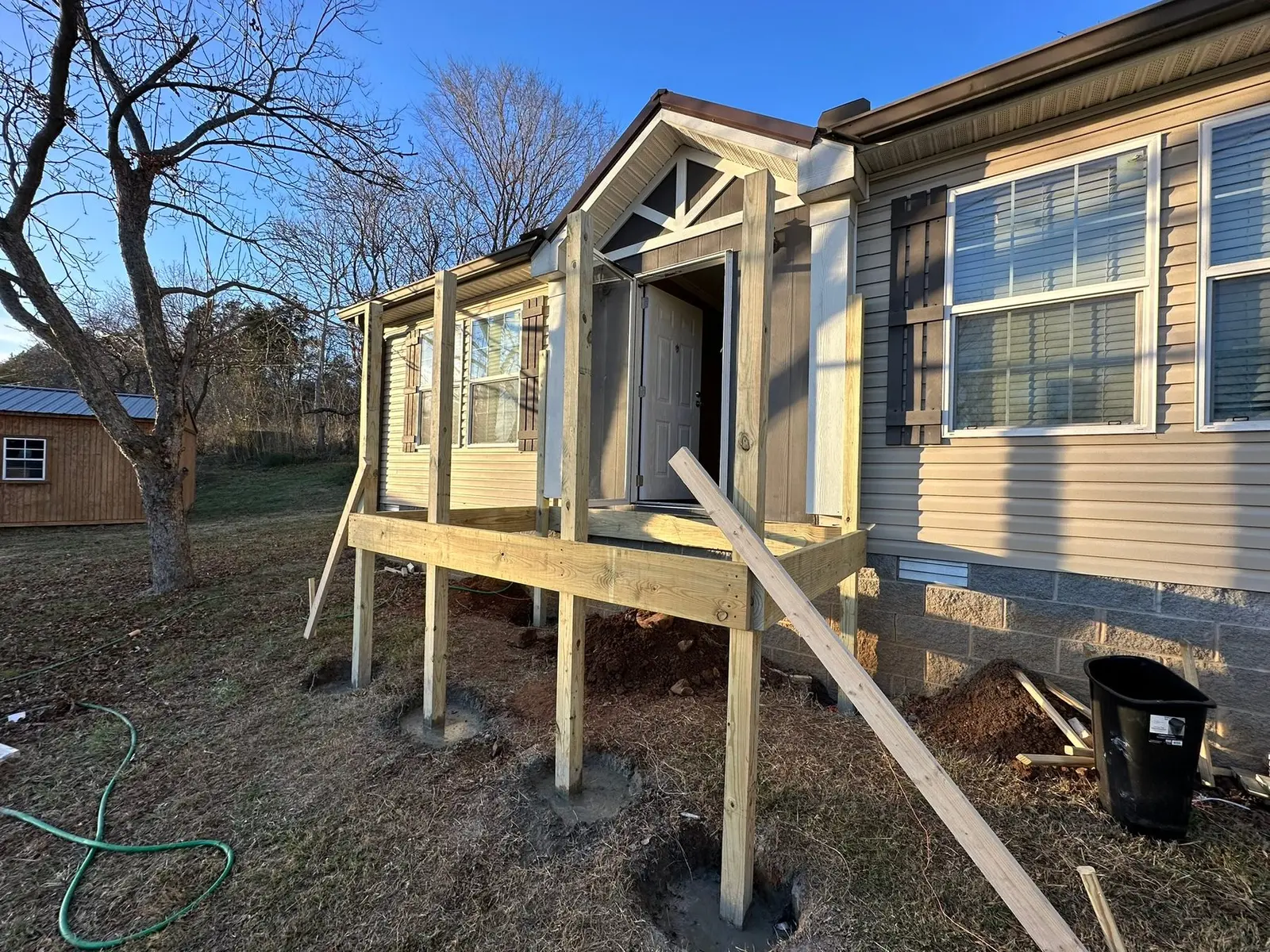During work — New Front Porch Deck and Steps