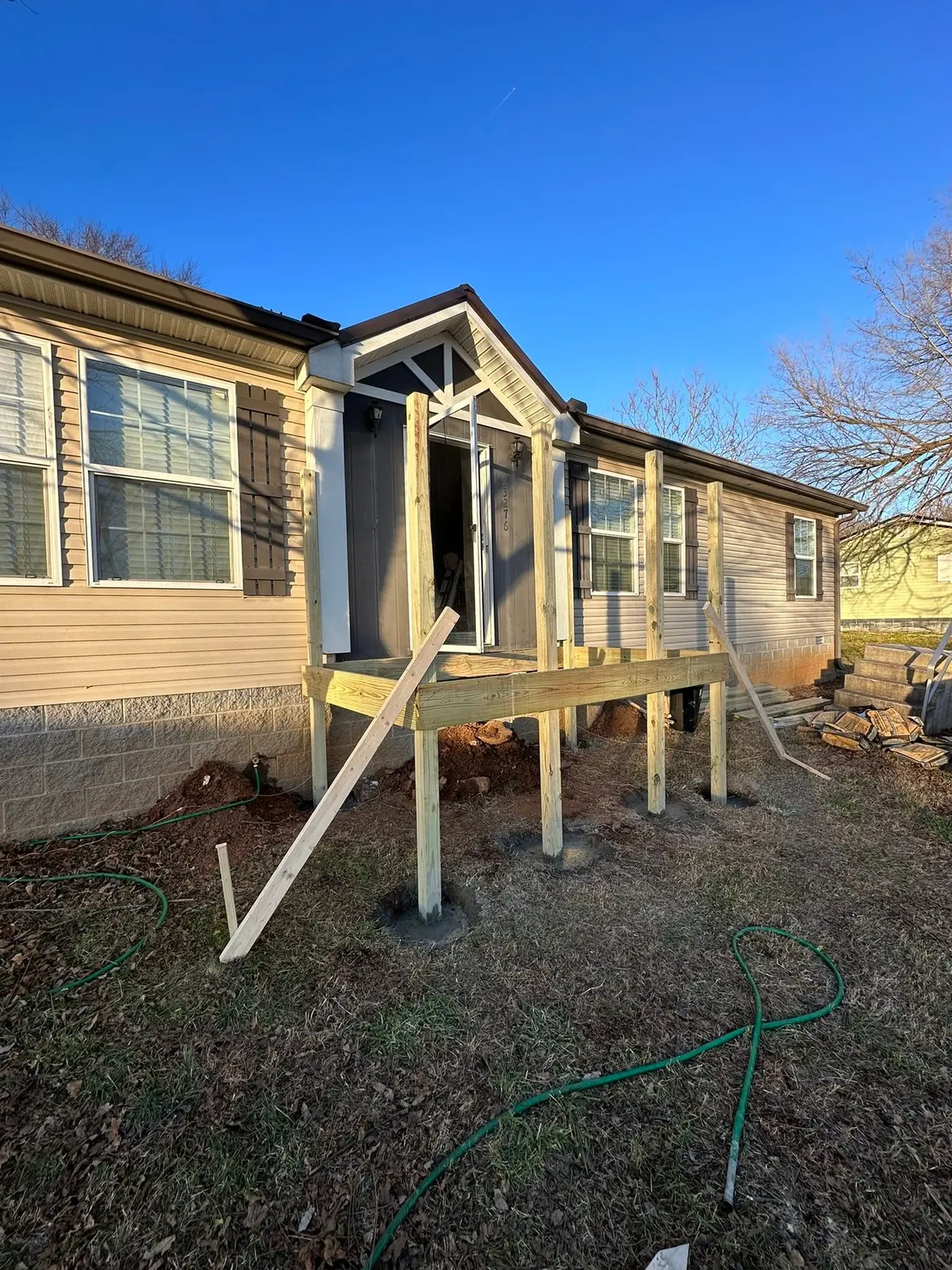 New Front Porch Deck and Steps — Progress photo 2