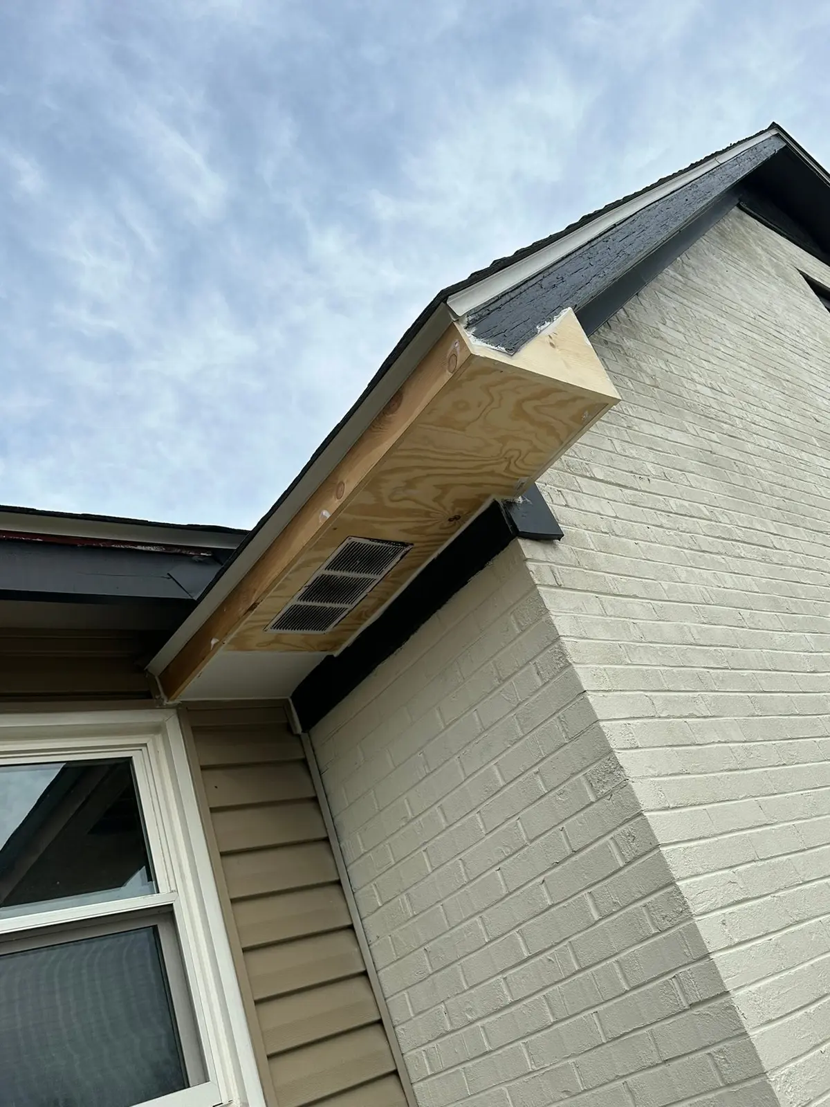 New Eave Returns on Painted Brick House — progress photo 5