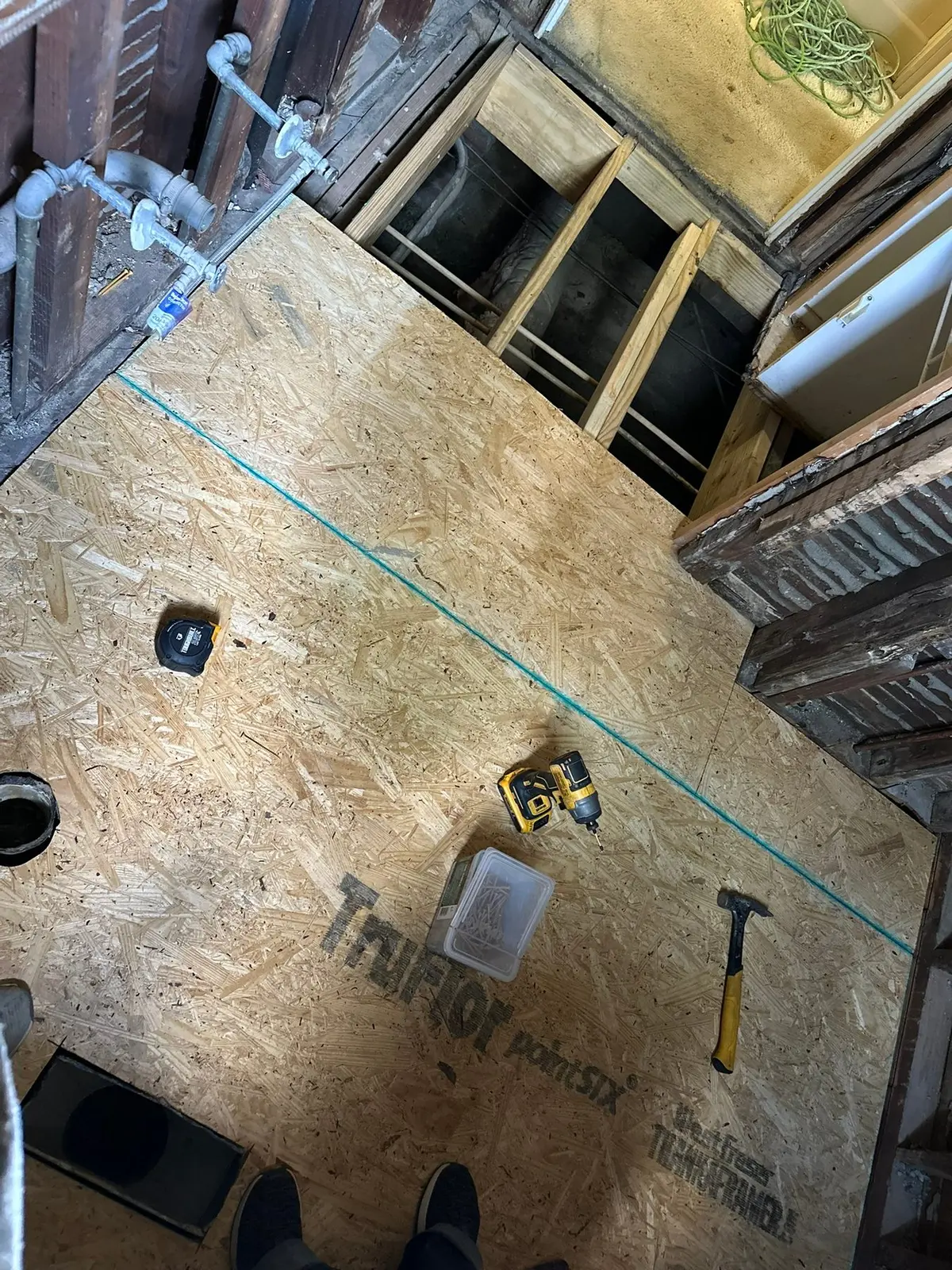 Rotted Bathroom Gutted, Floor Framing Rebuilt — progress photo 3
