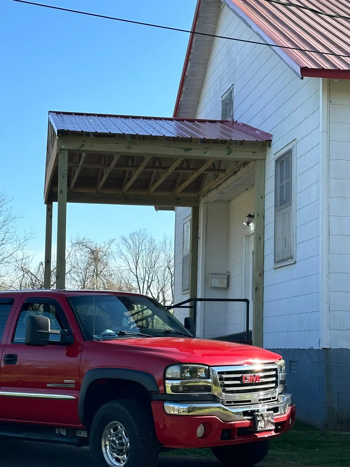 Covered Entry Porch Built at Church — finished photo 5