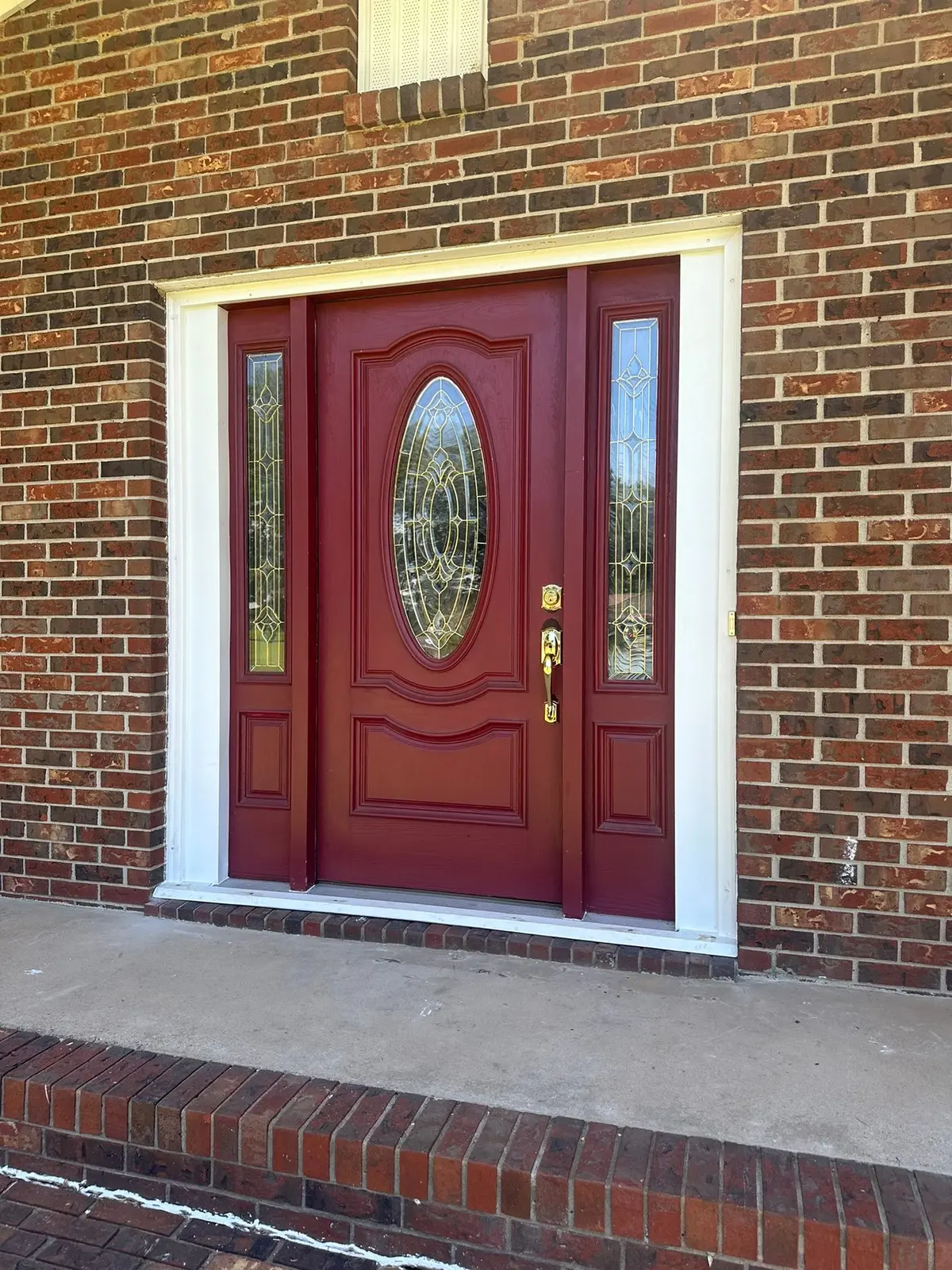 Entry Door with Oval Glass and Sidelites — finished photo 2