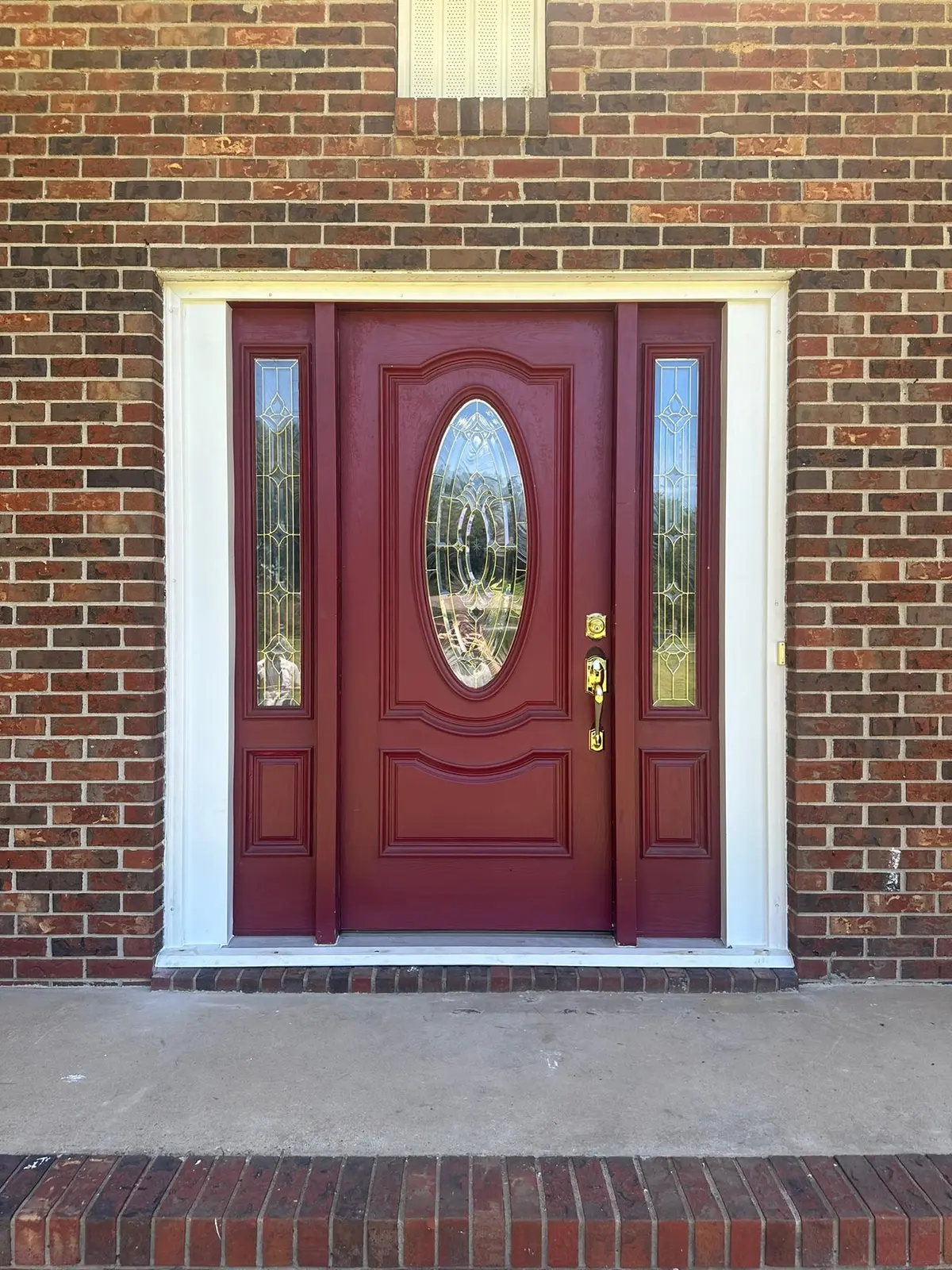 Entry Door with Oval Glass and Sidelites — finished photo 3