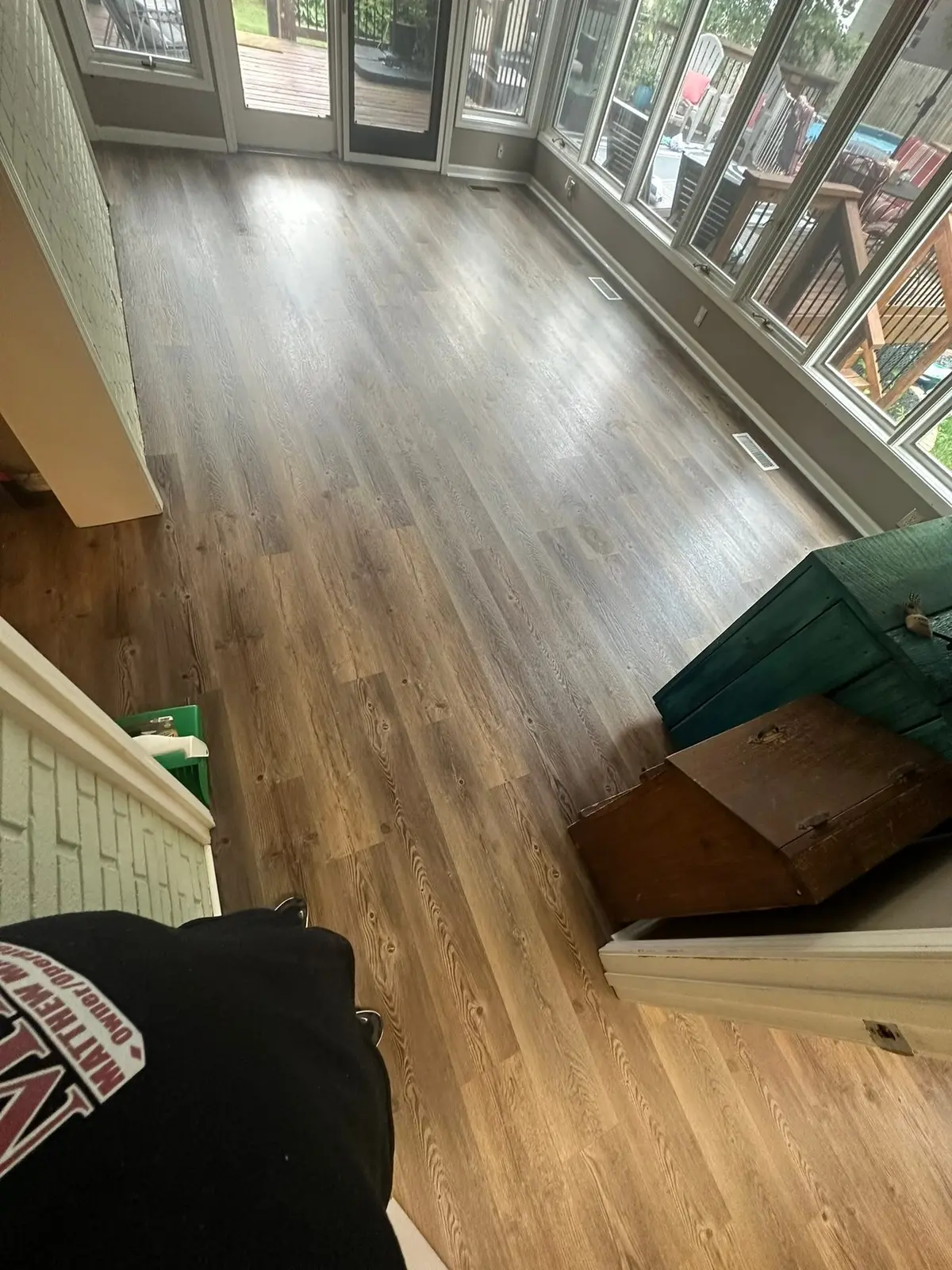 Carpet and Old Floors Replaced with Wood-Look Plank — finished photo 2