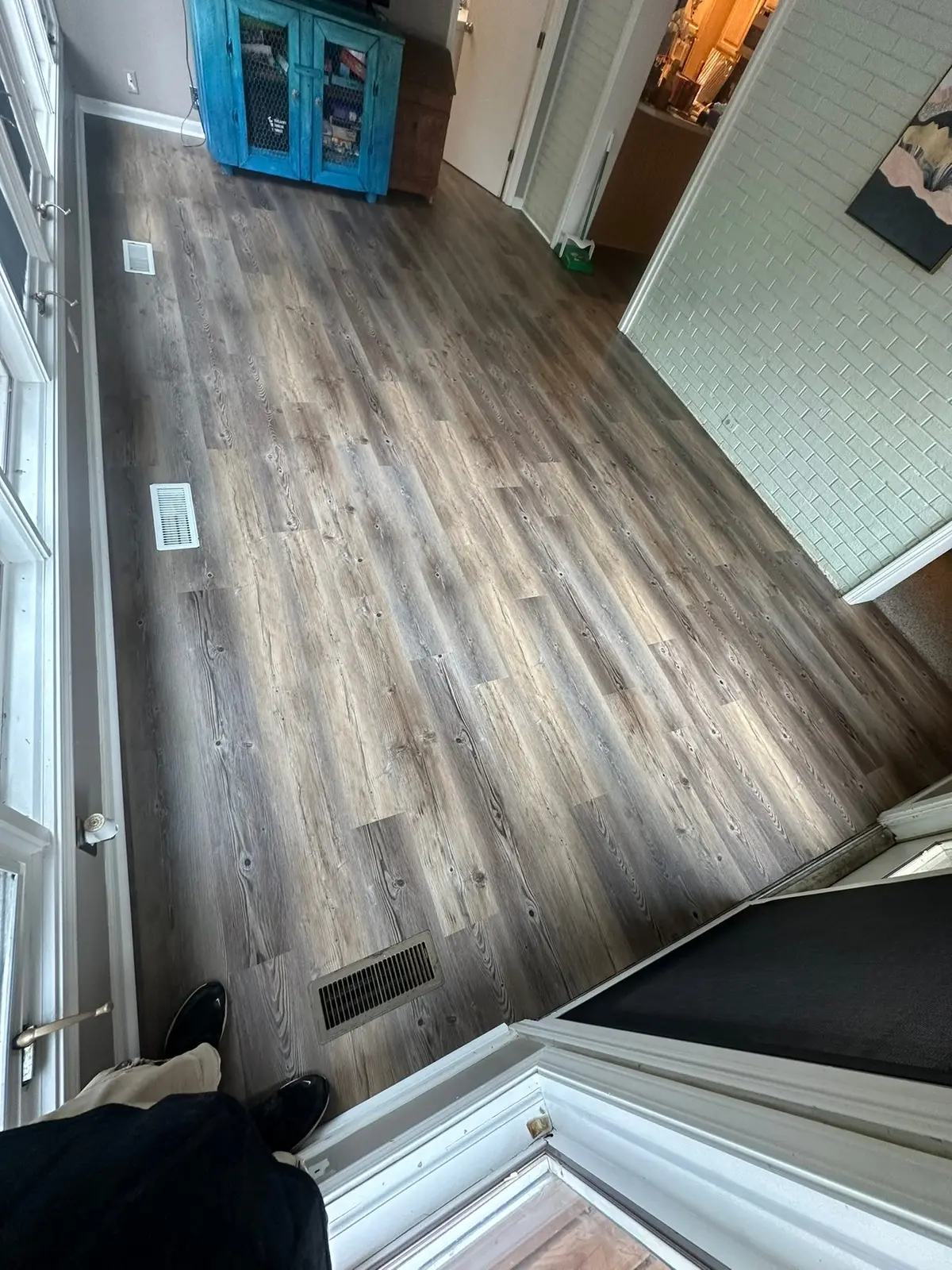 Carpet and Old Floors Replaced with Wood-Look Plank — finished photo 8
