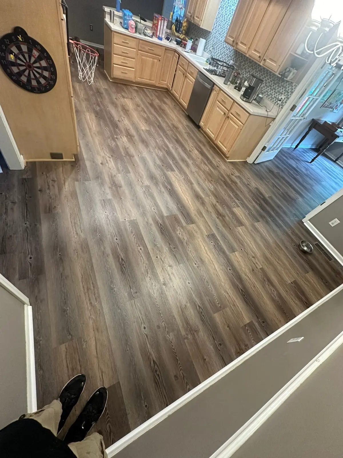 Carpet and Old Floors Replaced with Wood-Look Plank — finished photo 7