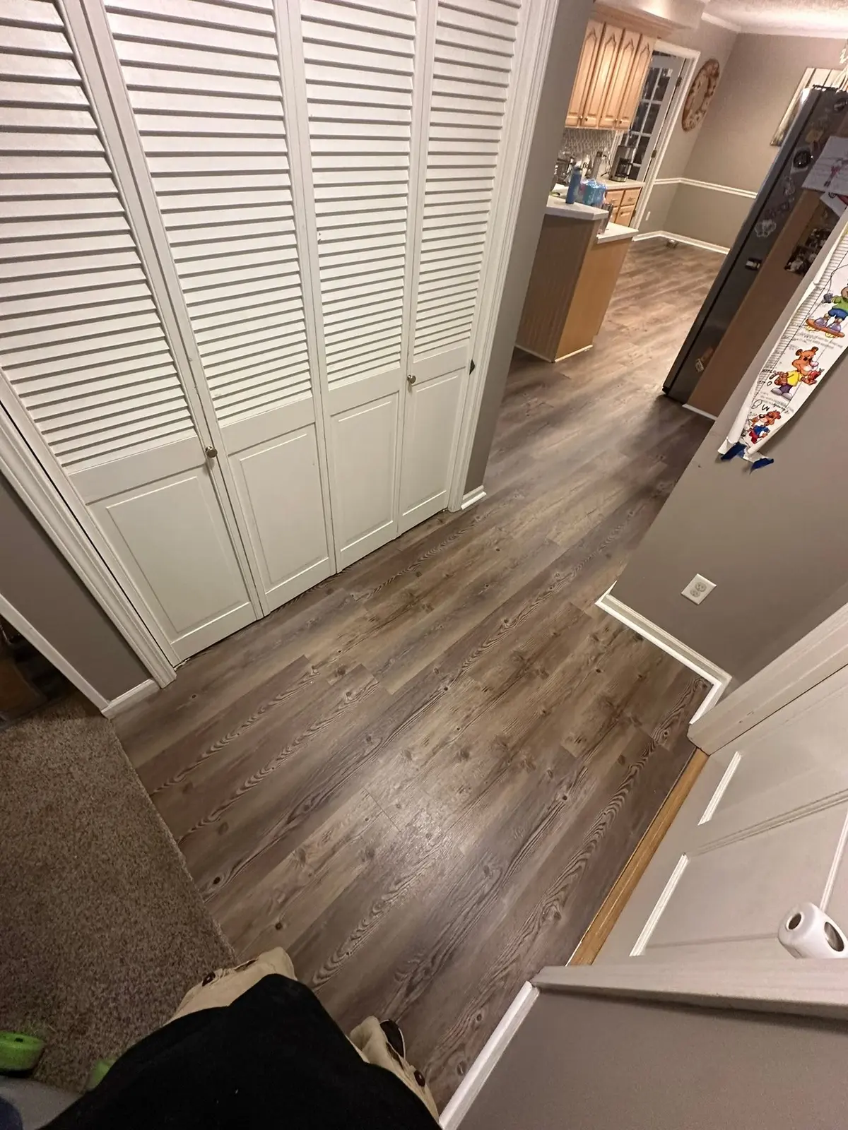 Carpet and Old Floors Replaced with Wood-Look Plank — finished photo 14