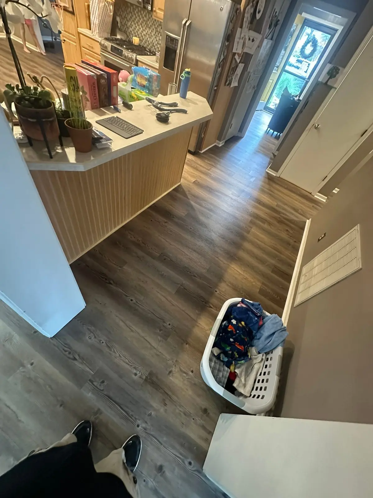 Carpet and Old Floors Replaced with Wood-Look Plank — finished photo 16