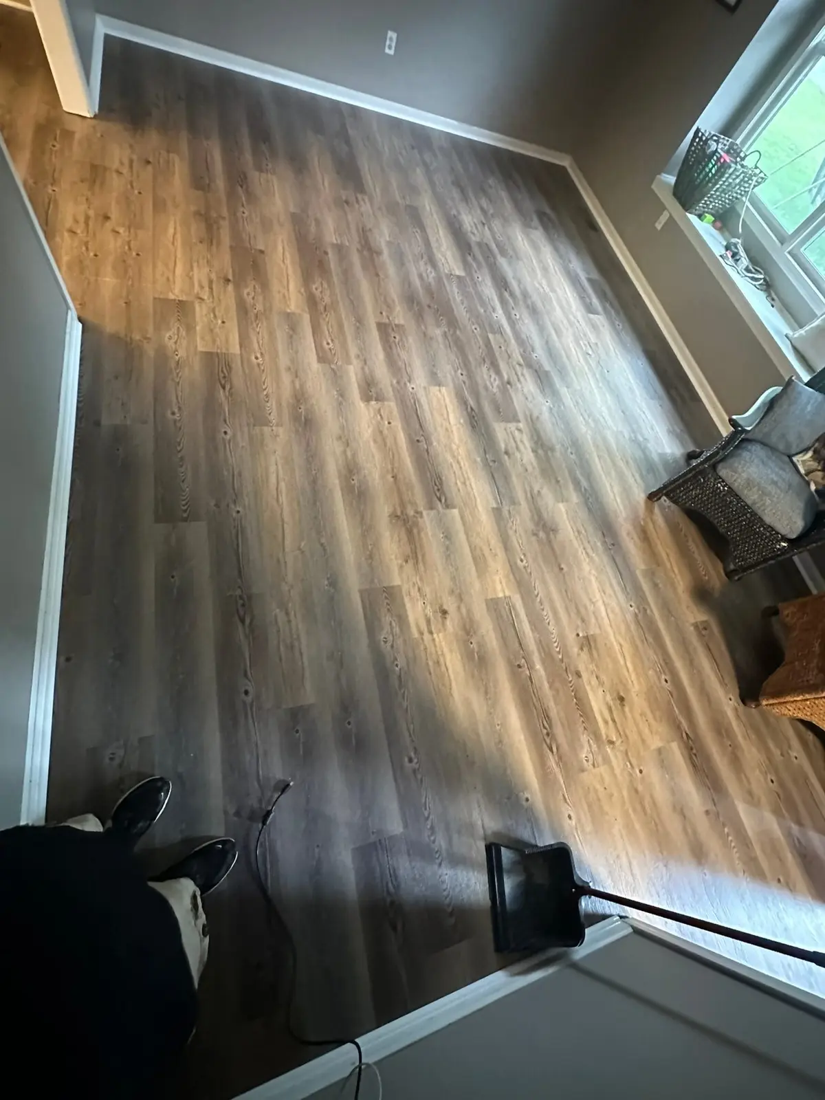 Carpet and Old Floors Replaced with Wood-Look Plank — finished photo 3
