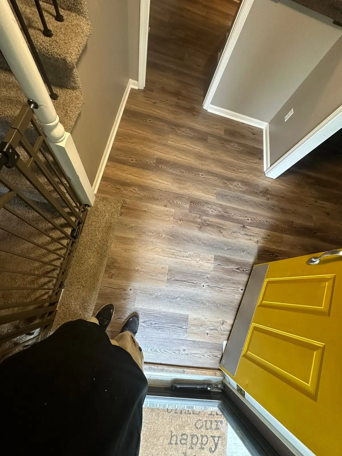 Carpet and Old Floors Replaced with Wood-Look Plank — finished photo 6