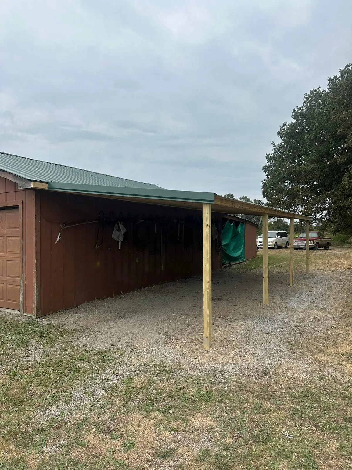 Barn Lean-To Rebuilt with Metal Roof — finished photo 3