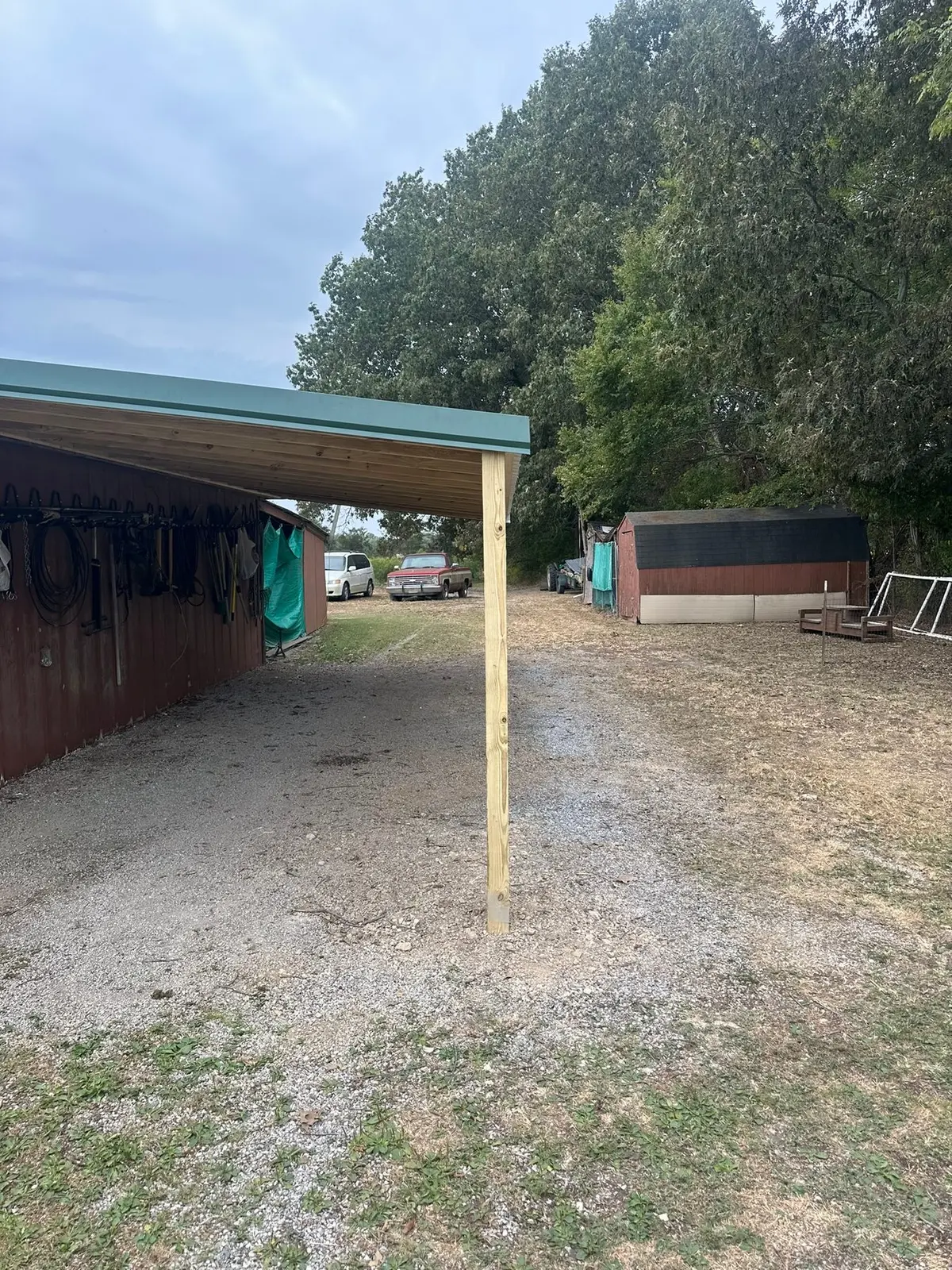 Barn Lean-To Rebuilt with Metal Roof — finished photo 5