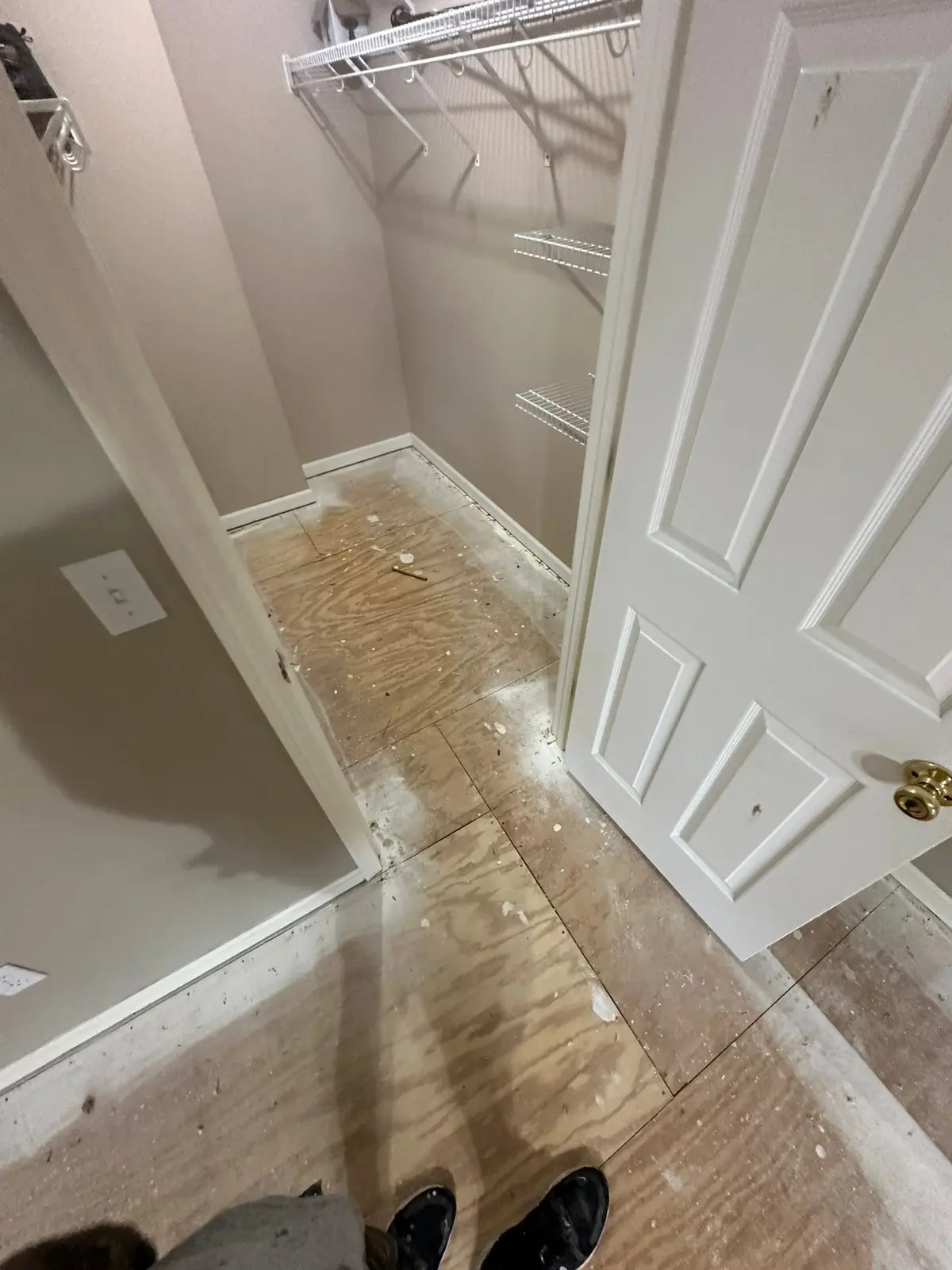 Whole-House Floor Tear-Out, New Subfloor and Wood-Look Plank — Demo photo 9