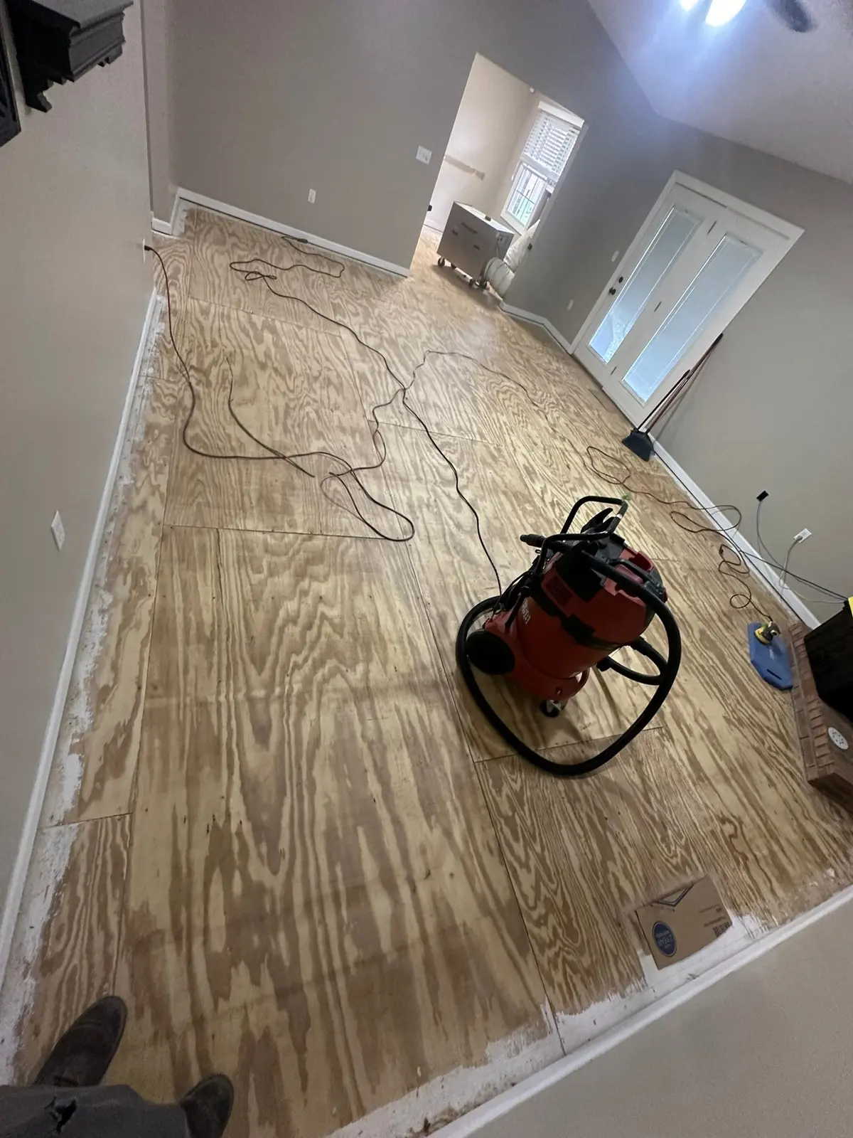 Whole-House Floor Tear-Out, New Subfloor and Wood-Look Plank — Progress photo 9