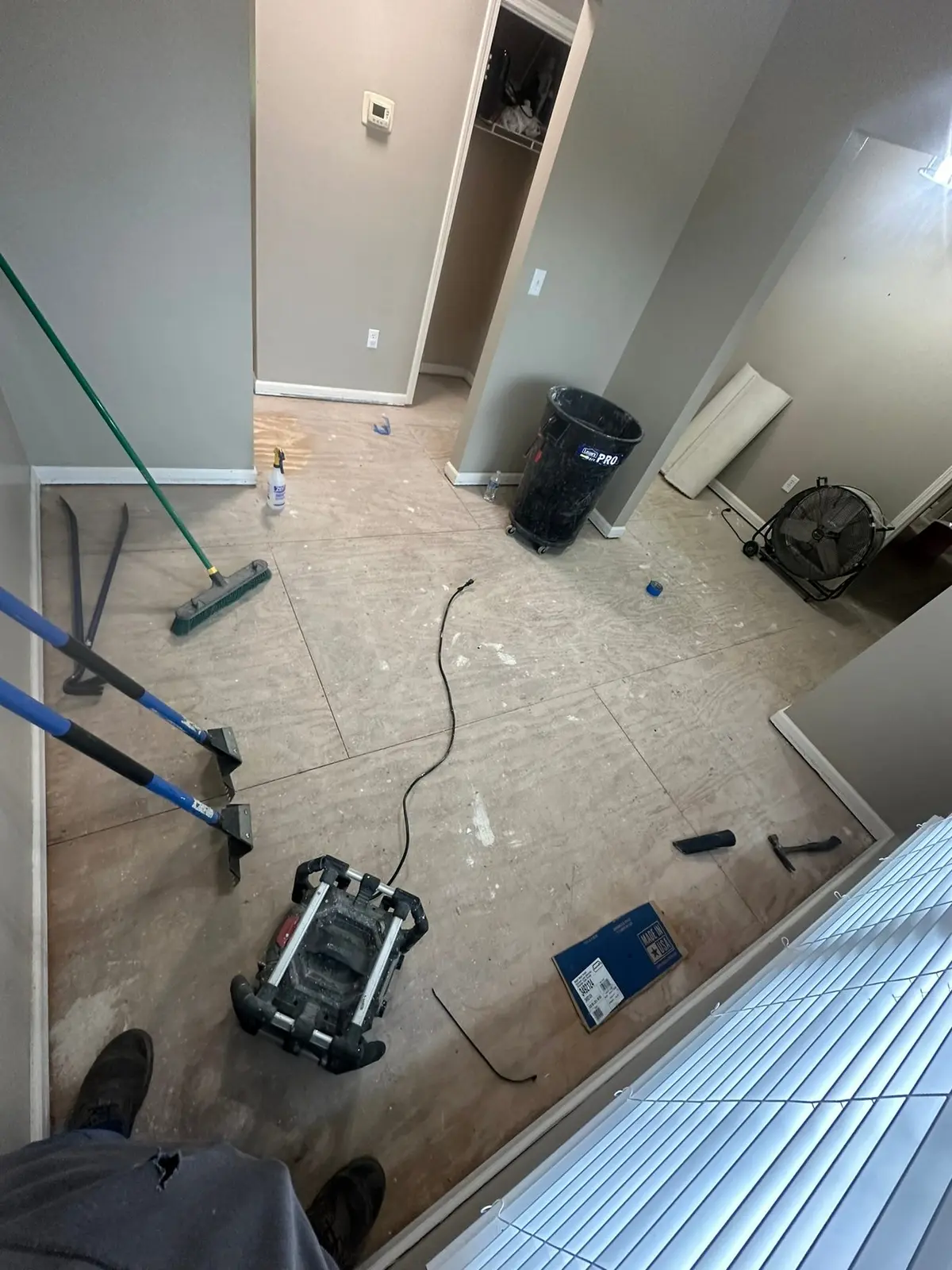 Whole-House Floor Tear-Out, New Subfloor and Wood-Look Plank — Progress photo 15