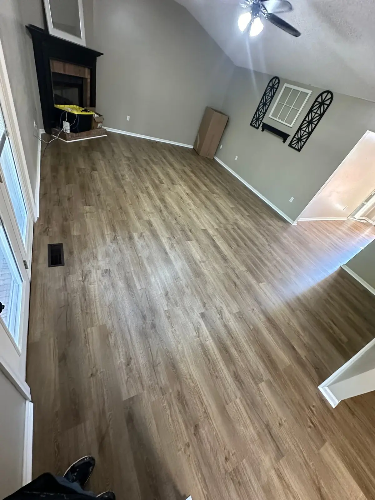 Whole-House Floor Tear-Out, New Subfloor and Wood-Look Plank