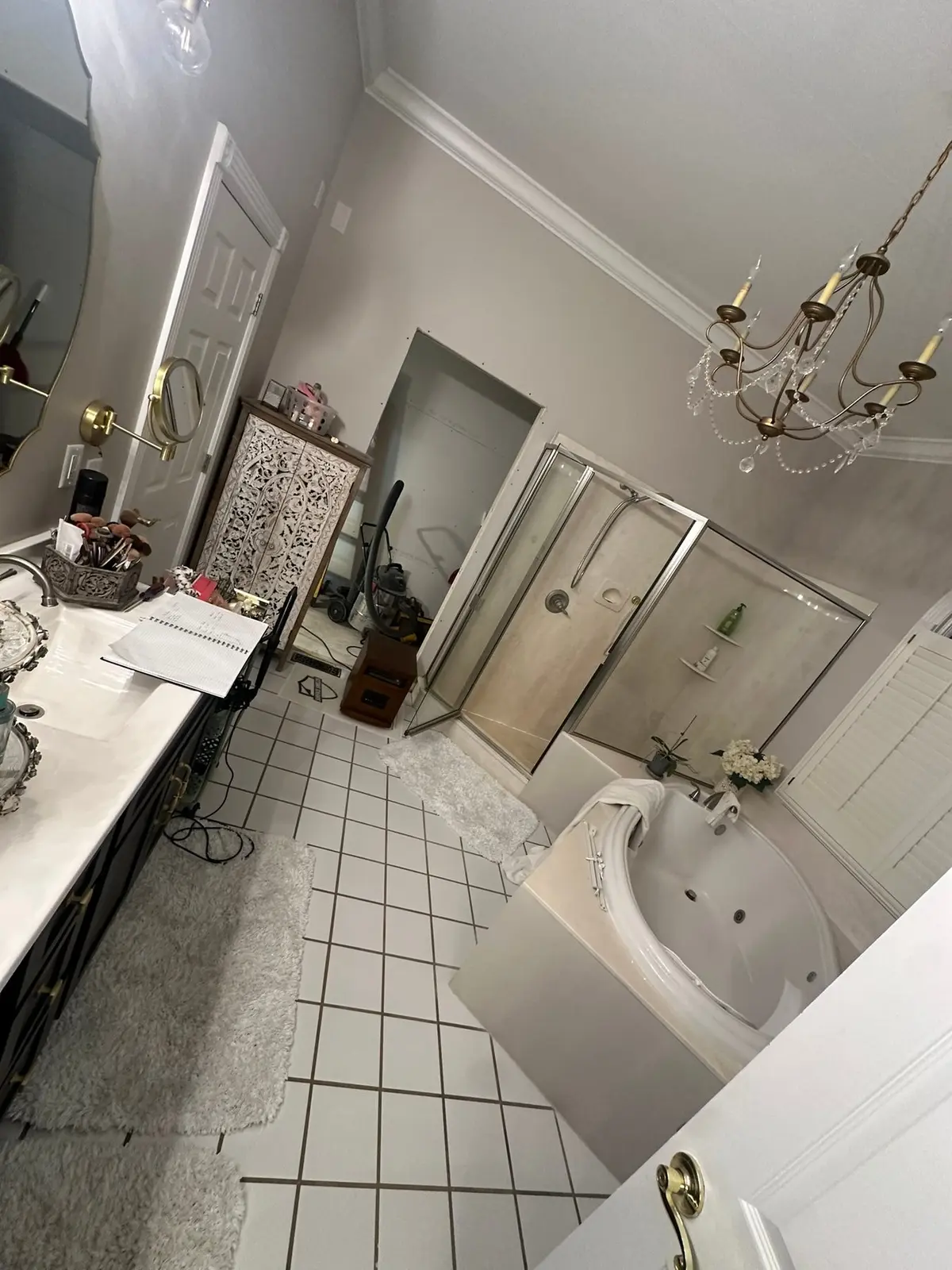 Master Bath Curbless Shower and Freestanding Tub — Before photo 3