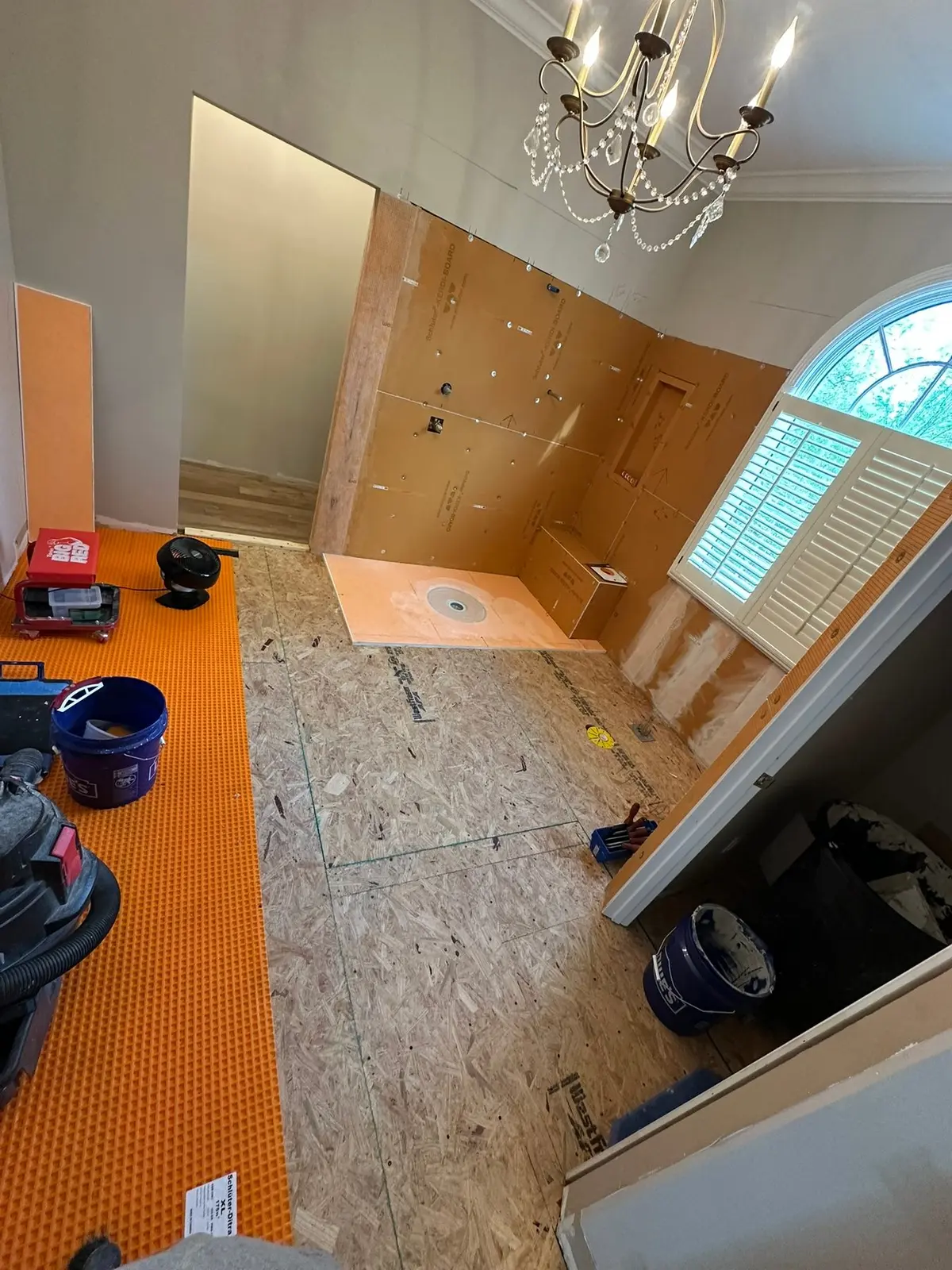 Master Bath Curbless Shower and Freestanding Tub — Progress photo 1