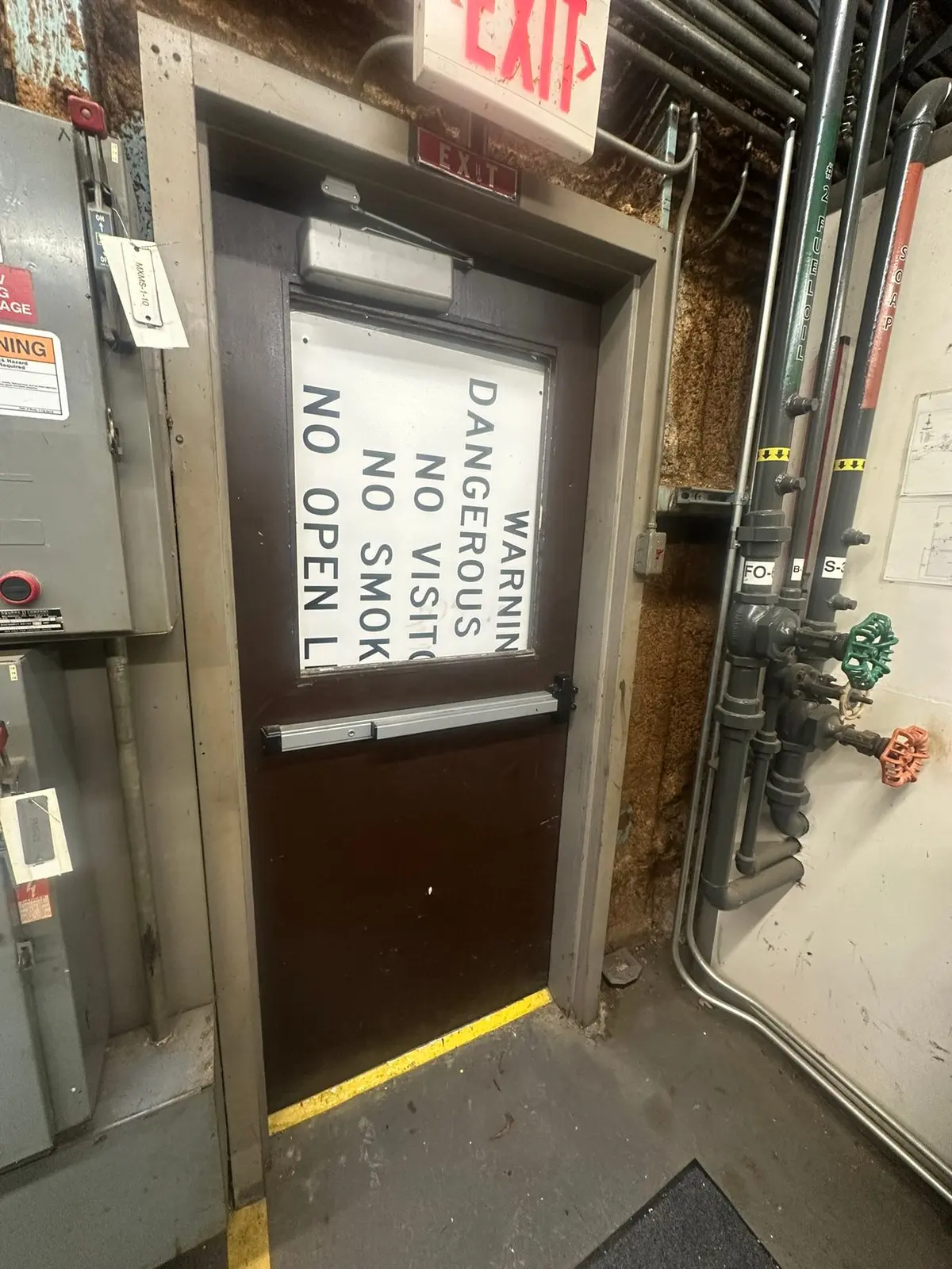 Before commercial exit door replacement