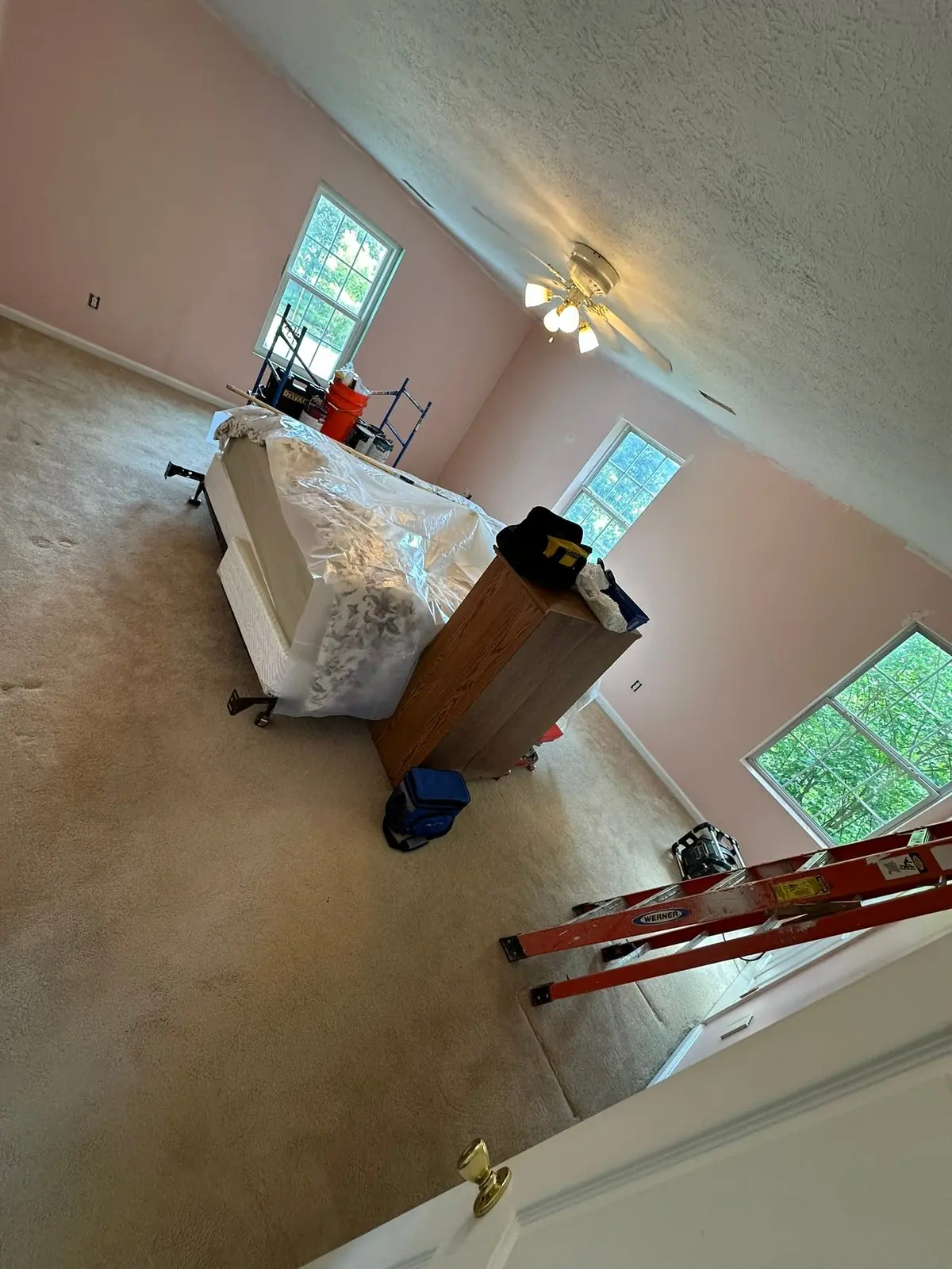 Bedroom and Bathroom Repaint — Before photo 1