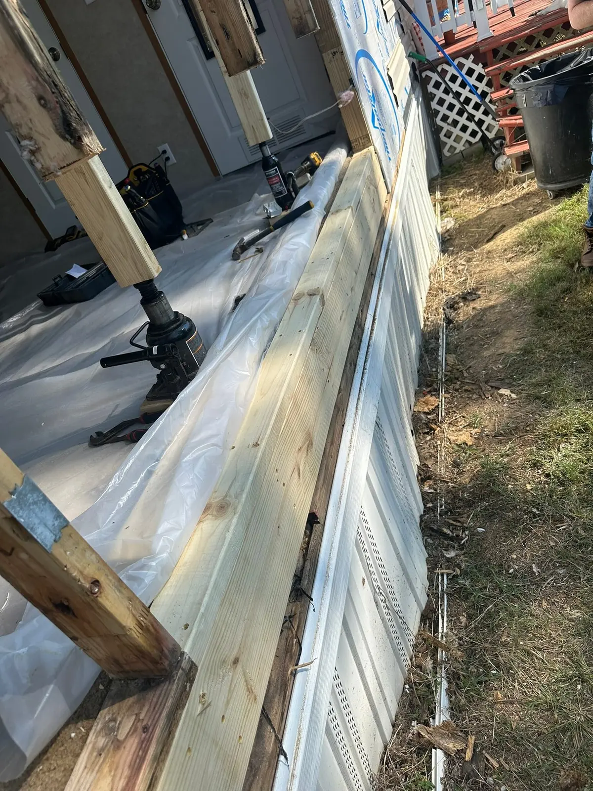 Mobile Home Wall Rebuild — Progress photo 3