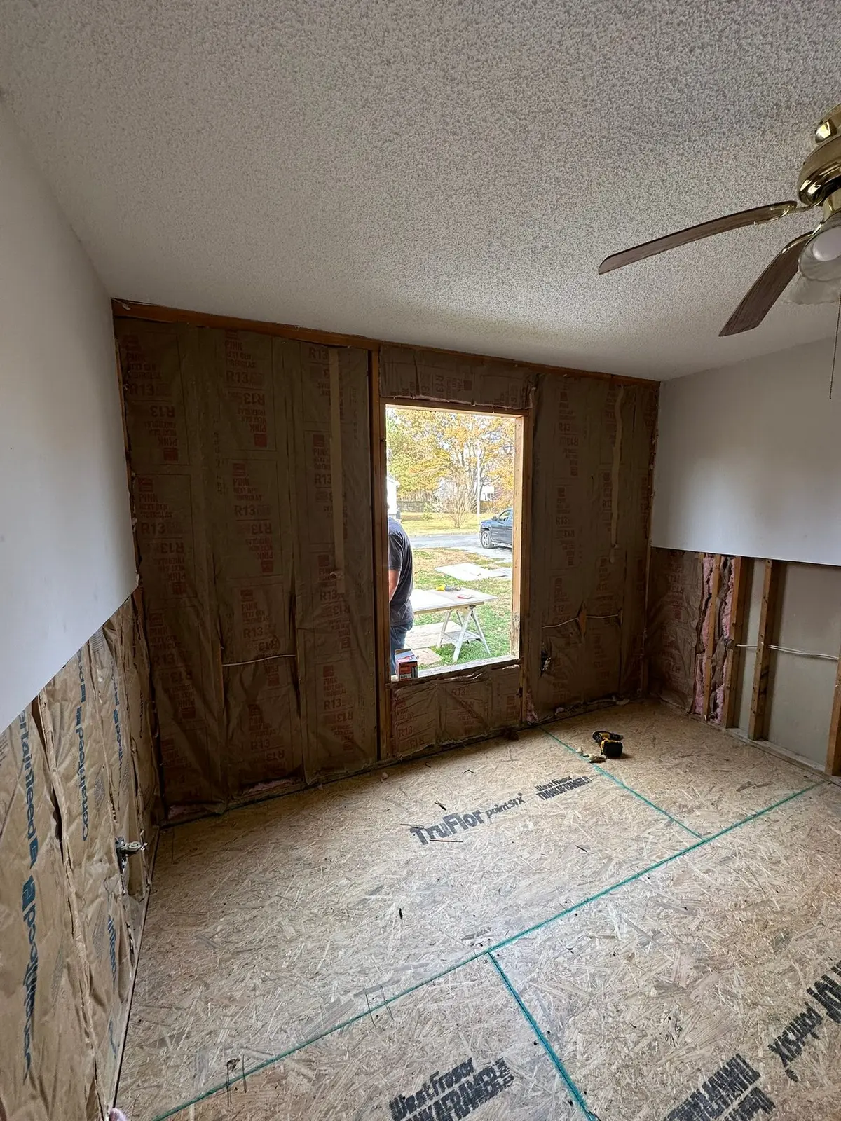Bedroom Wall and Floor Rebuild — progress photo 6