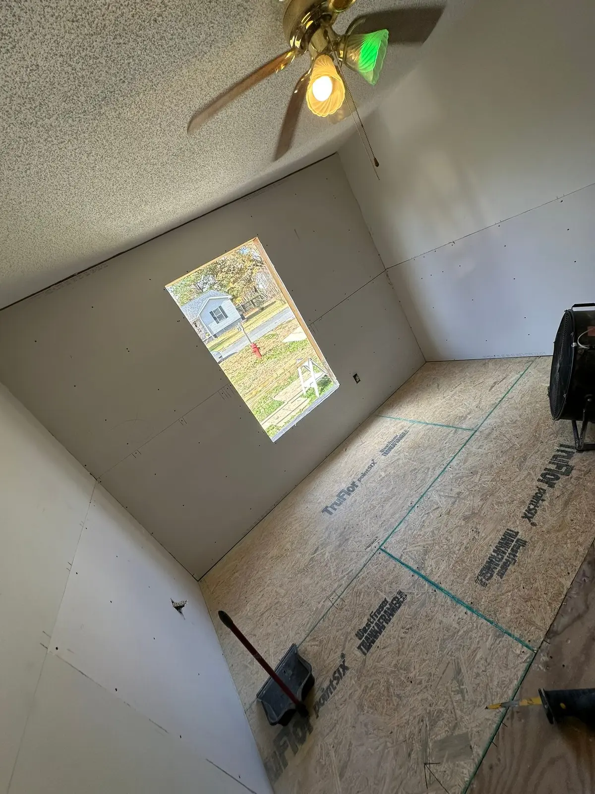 Bedroom Wall and Floor Rebuild — progress photo 7