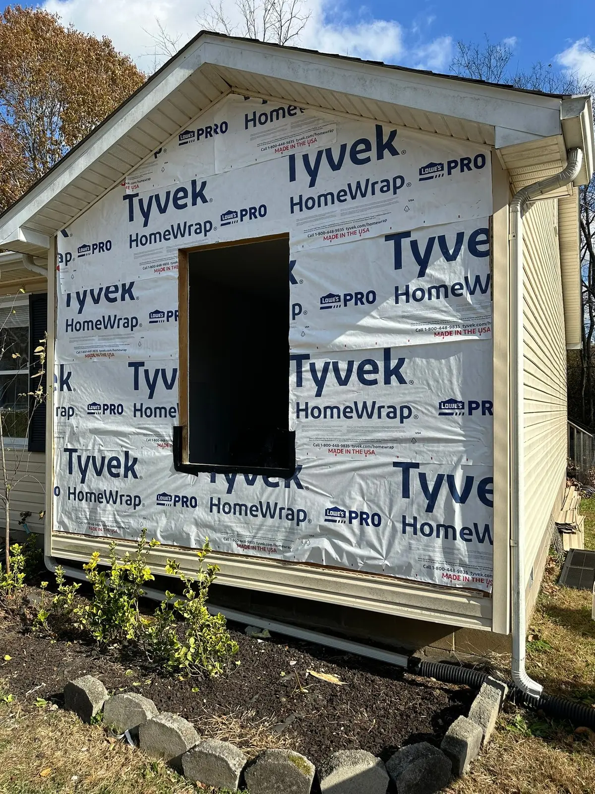 Bedroom Wall and Floor Rebuild — Progress photo 3