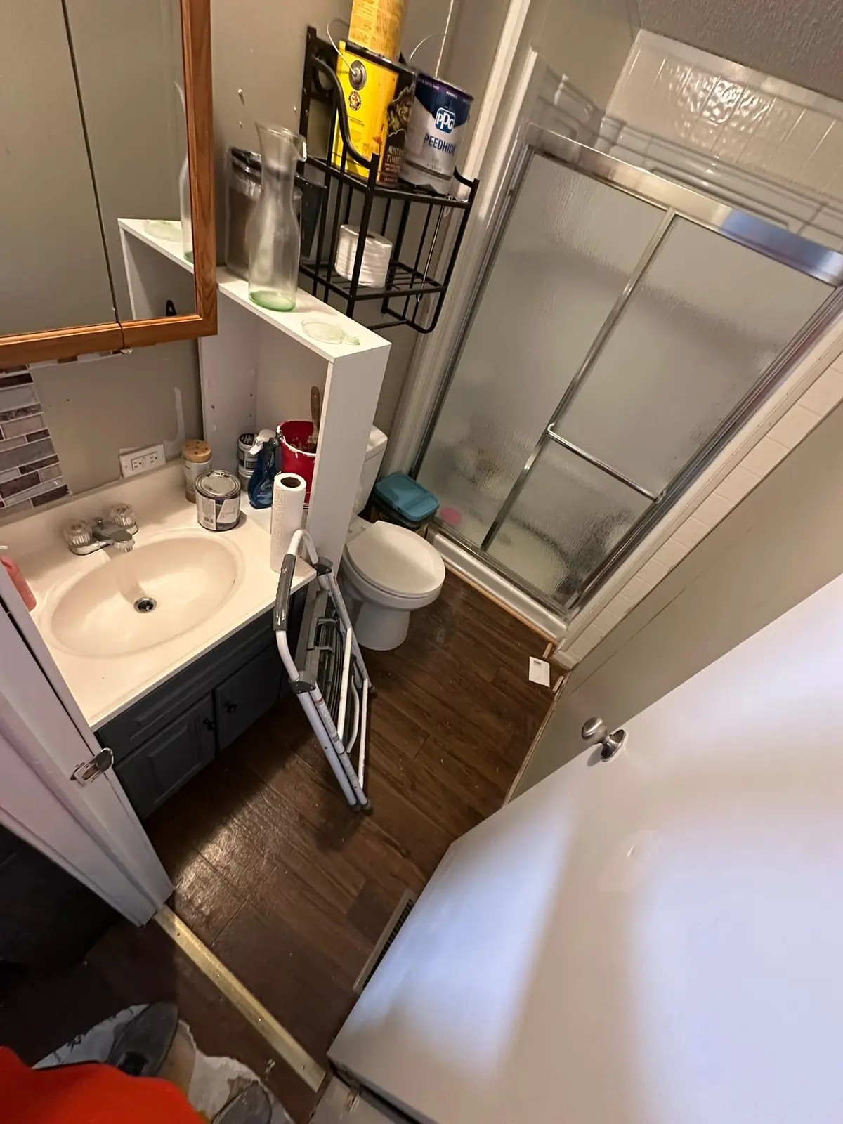 Before — Kitchen, Hall, Bedroom and Bath Wood-Look Plank