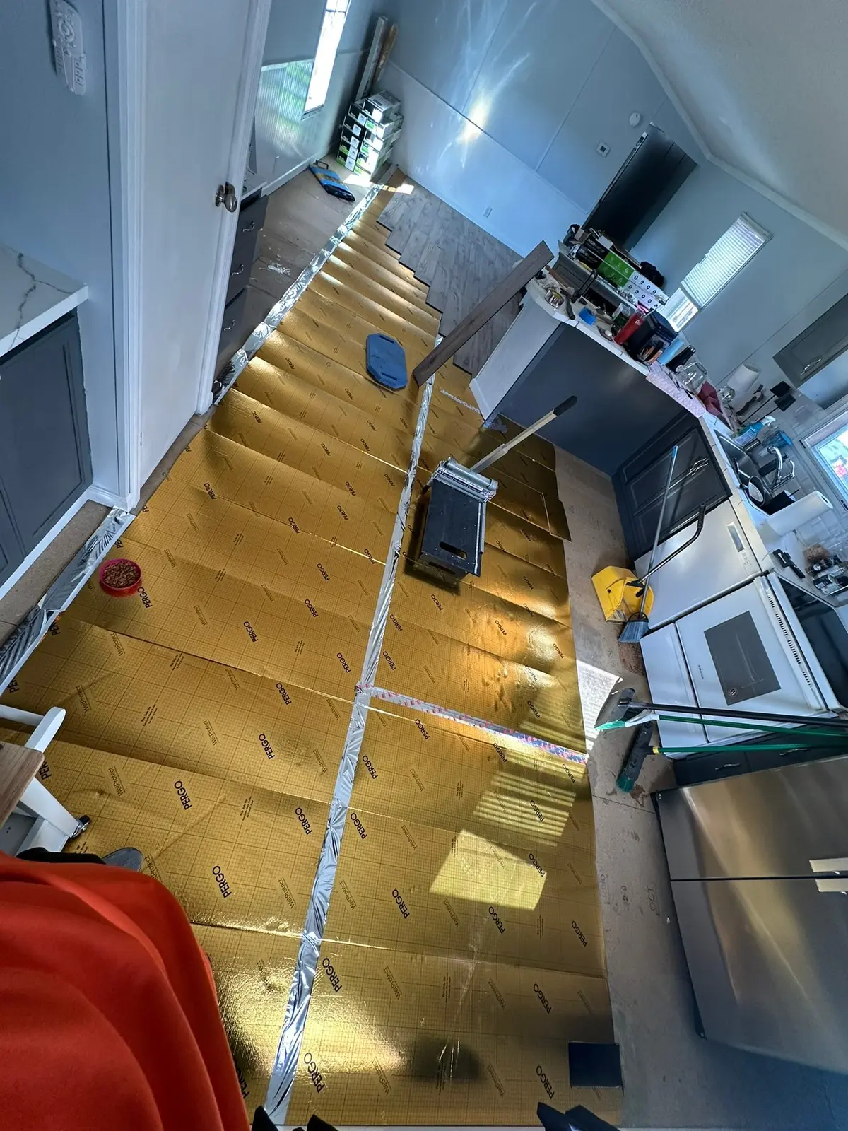 Kitchen, Hall, Bedroom and Bath Wood-Look Plank — Progress photo 2